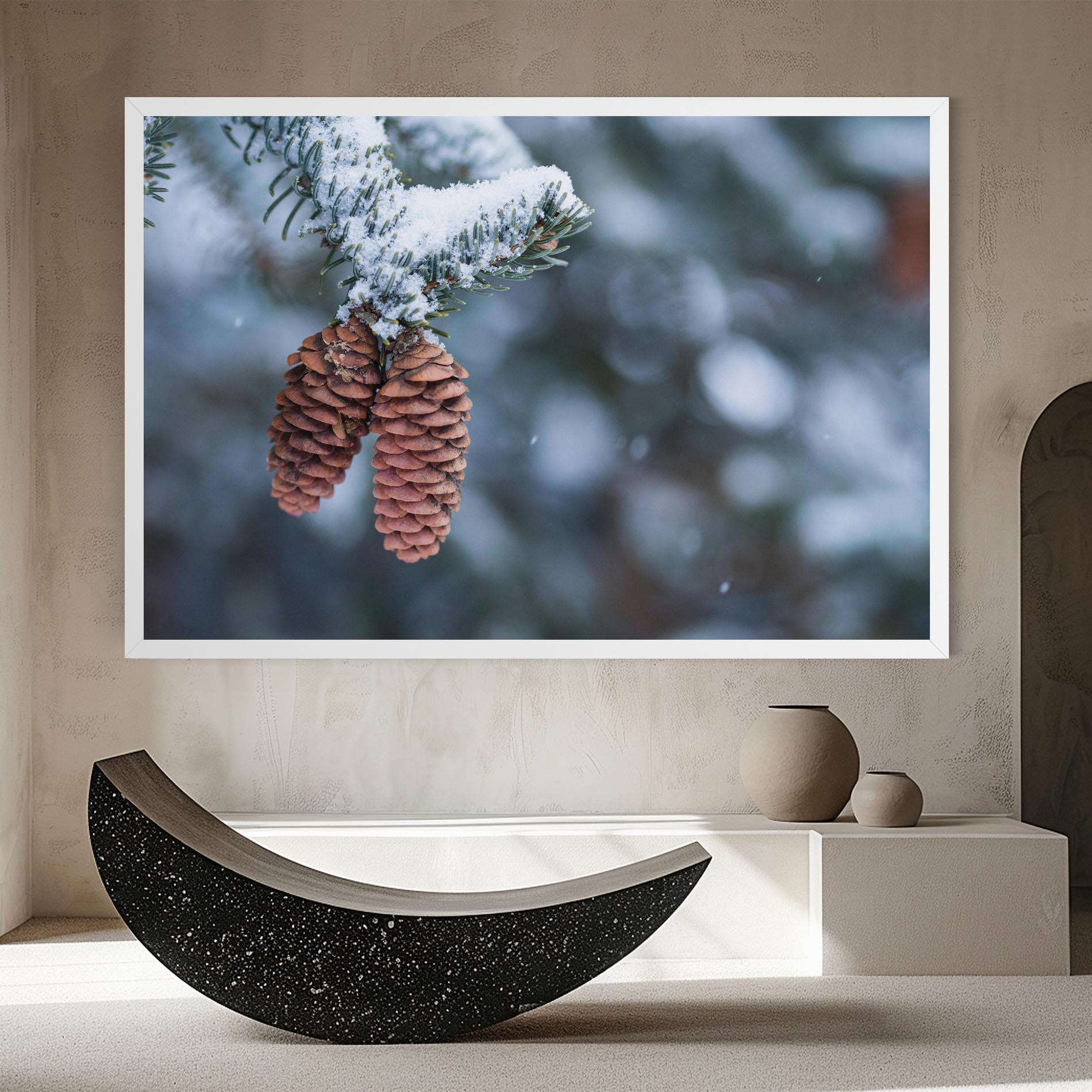 Leinwandbild Winter Cones mockup 8