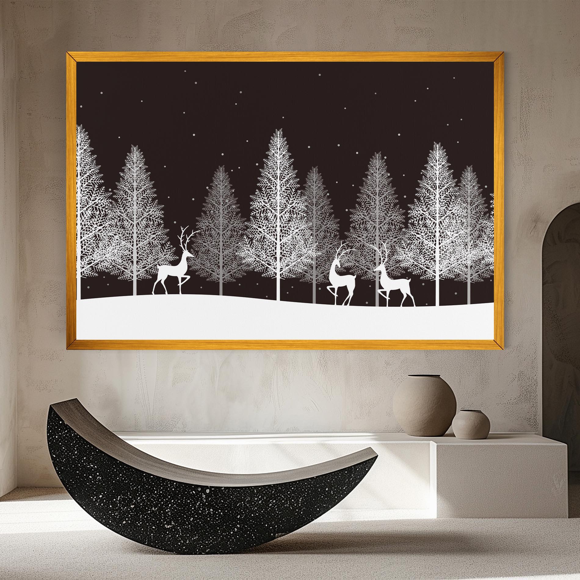 Leinwandbild Brown Sky Winter mockup 8