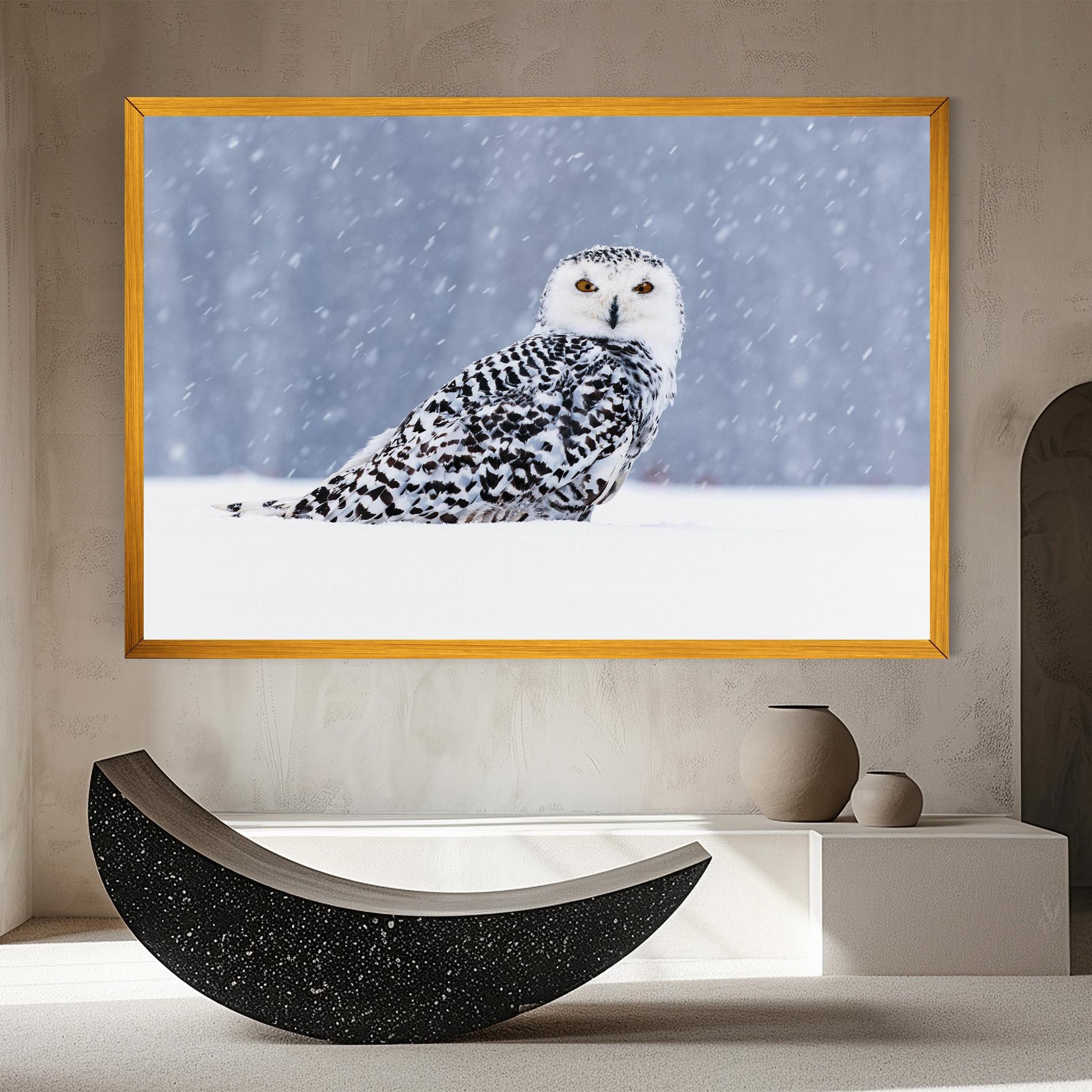 Leinwandbild Snow Owl mockup 8