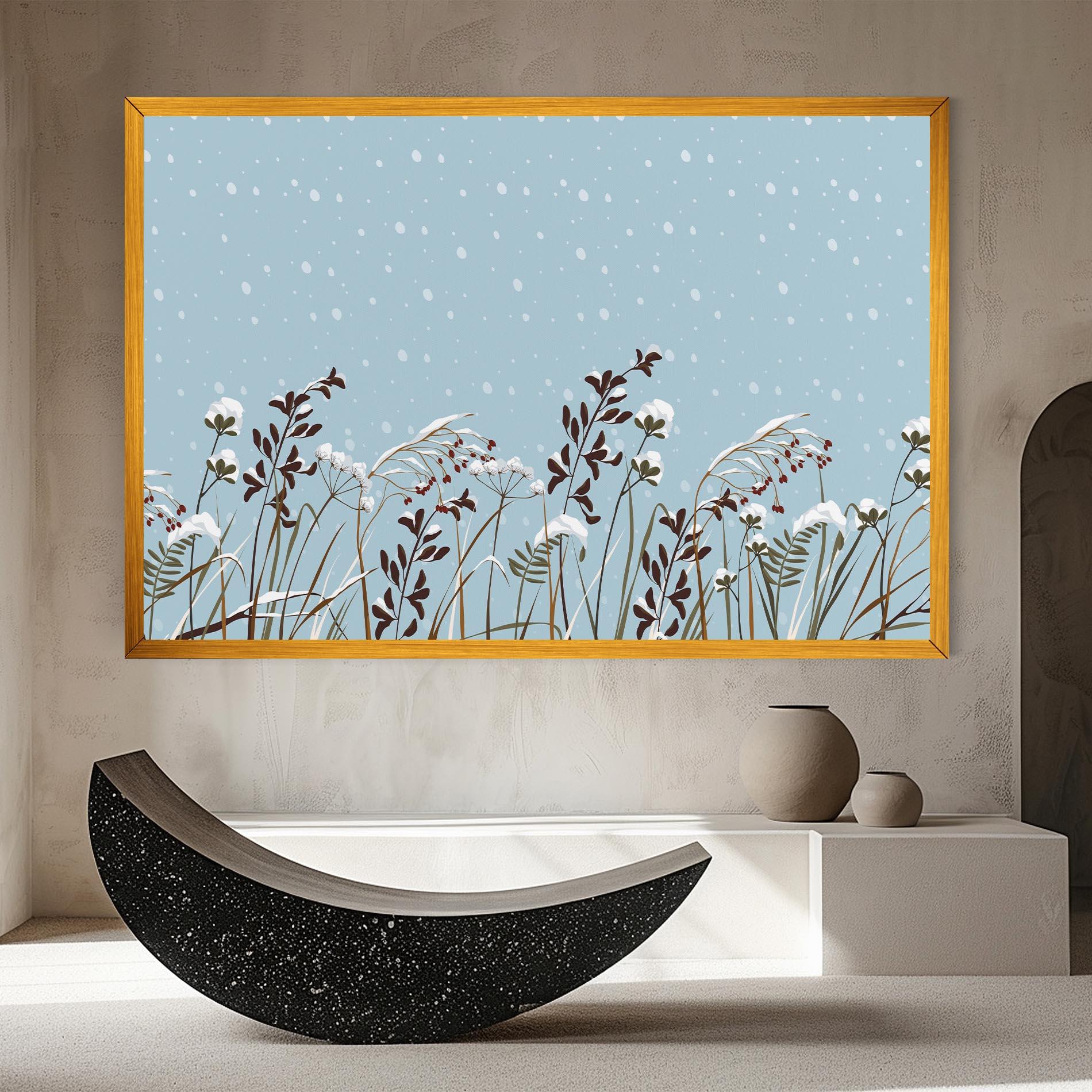 Leinwandbild Snow Plants mockup 8