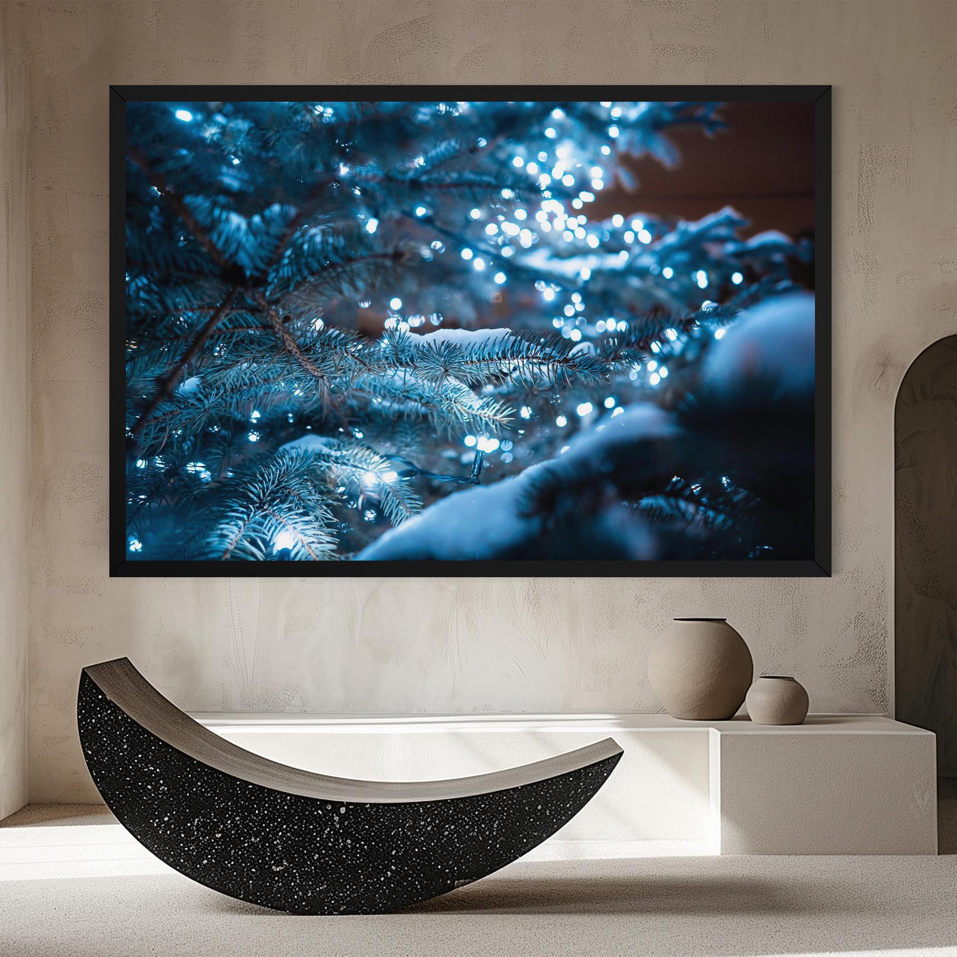 Leinwandbild Blue Christmas Tree mockup 8