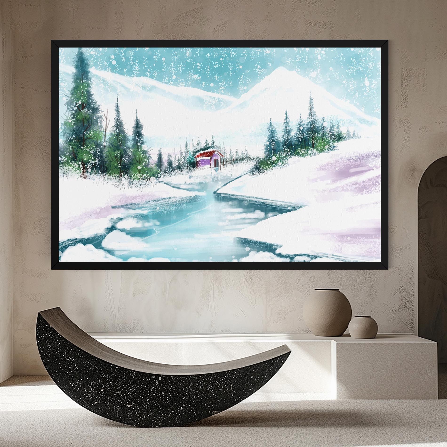 Purple House Winter mockup 8