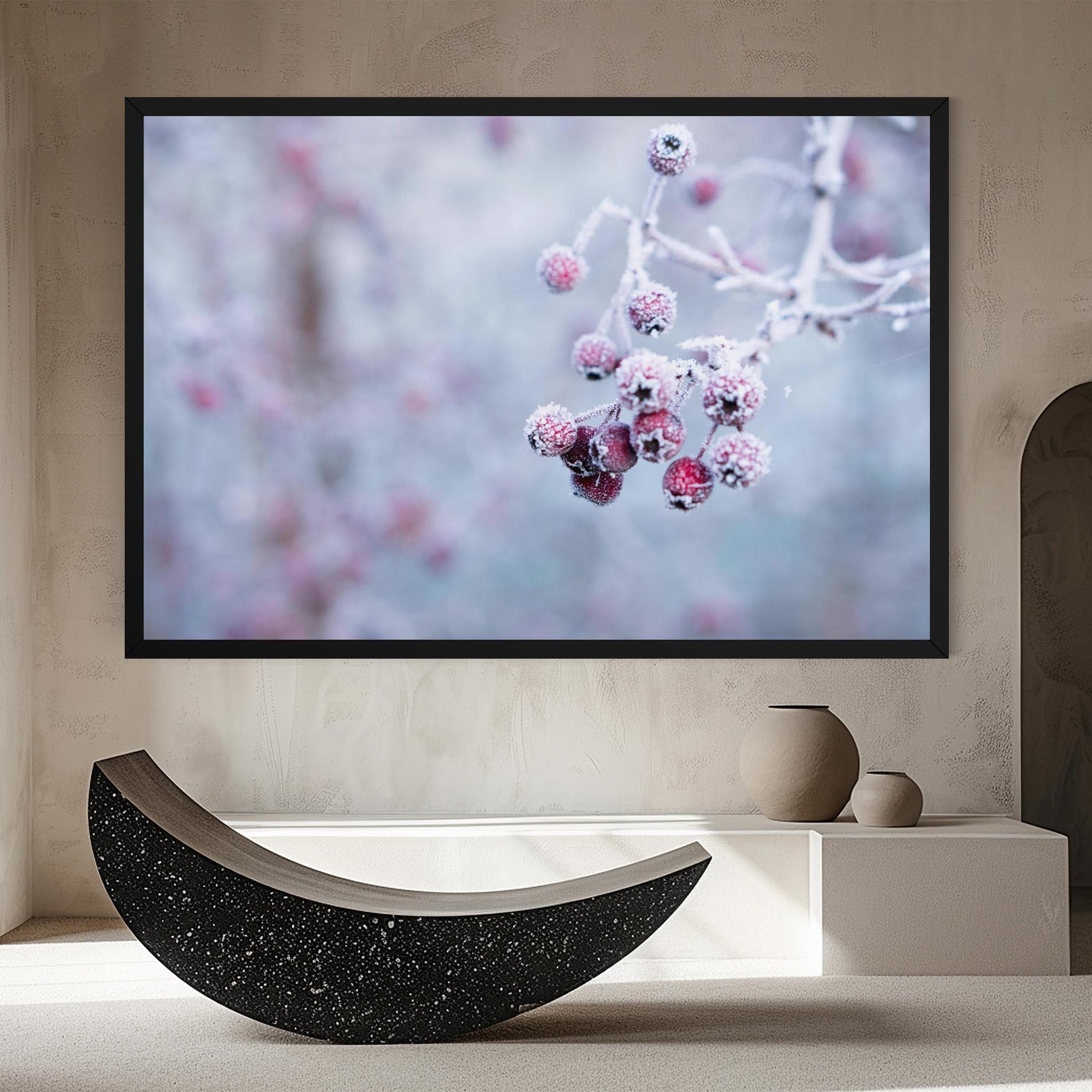 Leinwandbild Red Winter Fruits mockup 8