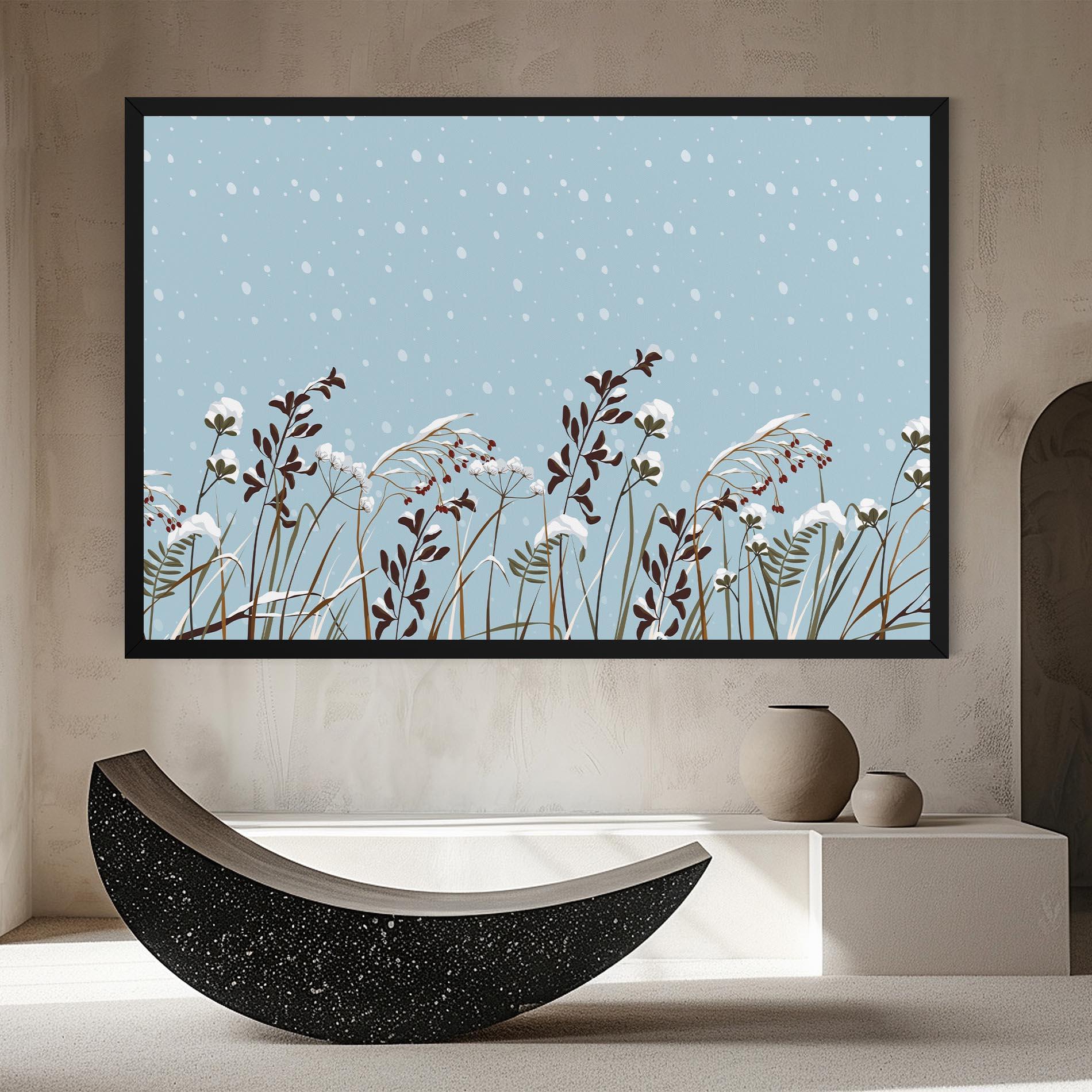 Leinwandbild Snow Plants mockup 8