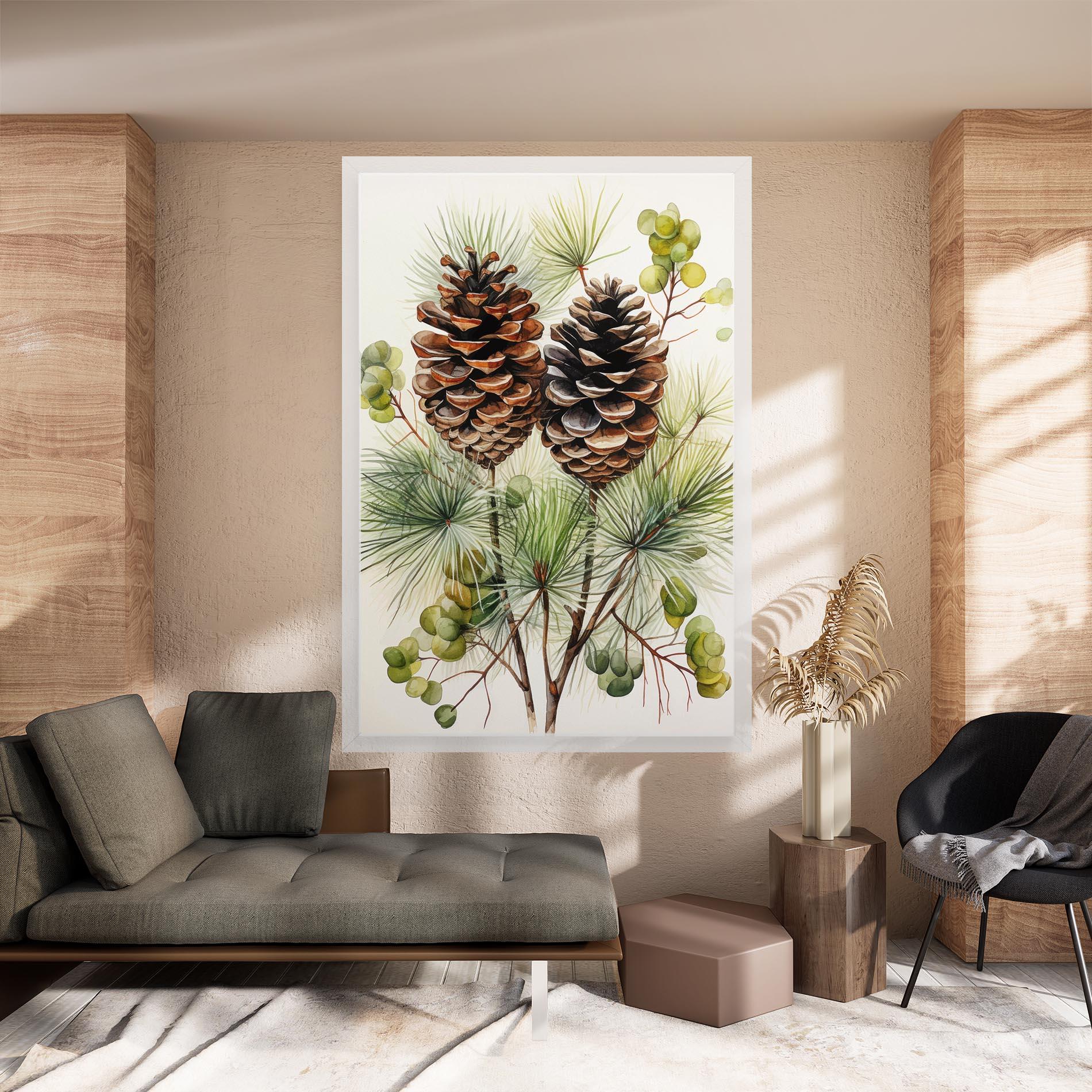 Leinwandbild Brown Cones mockup 8