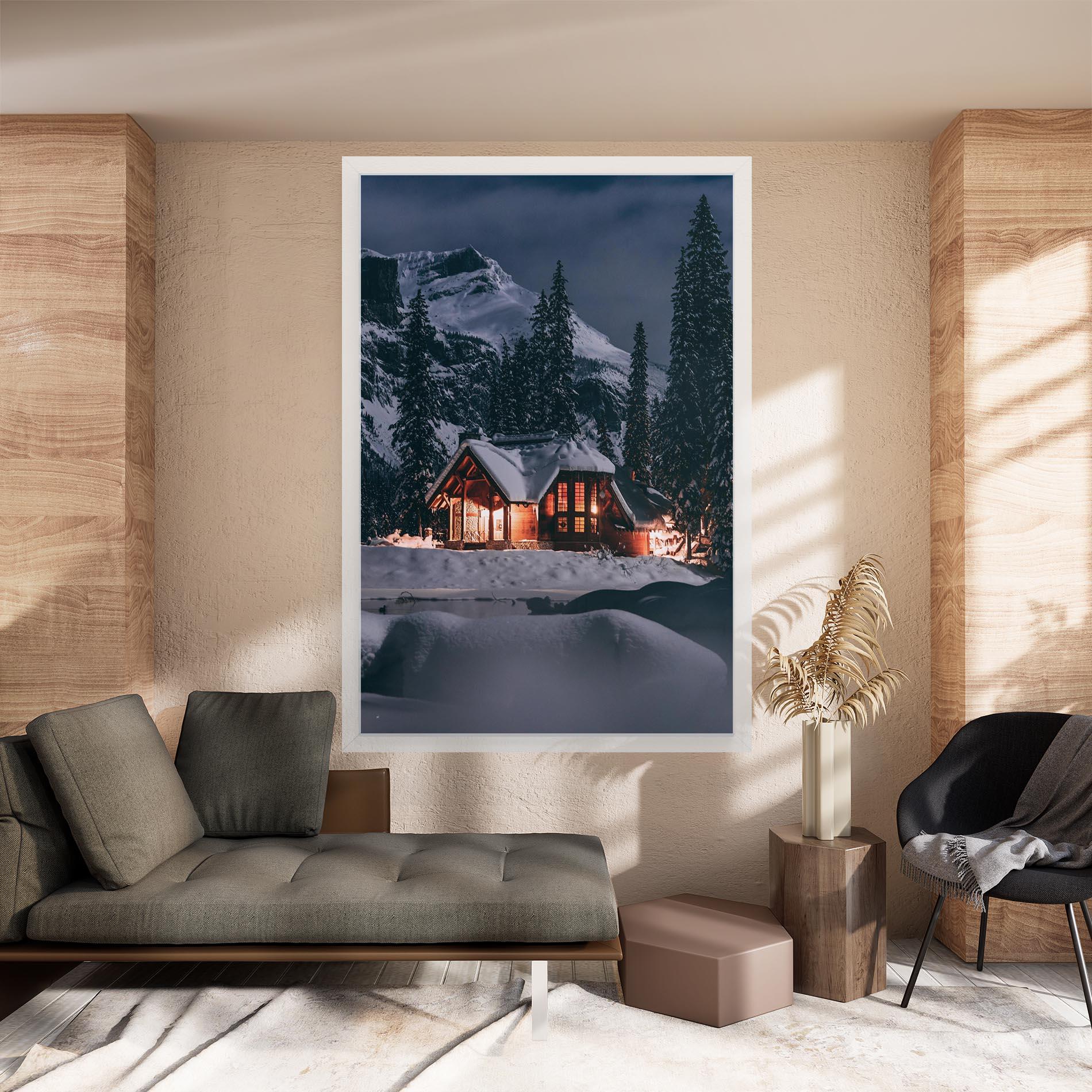 Leinwandbild Winter House mockup 8