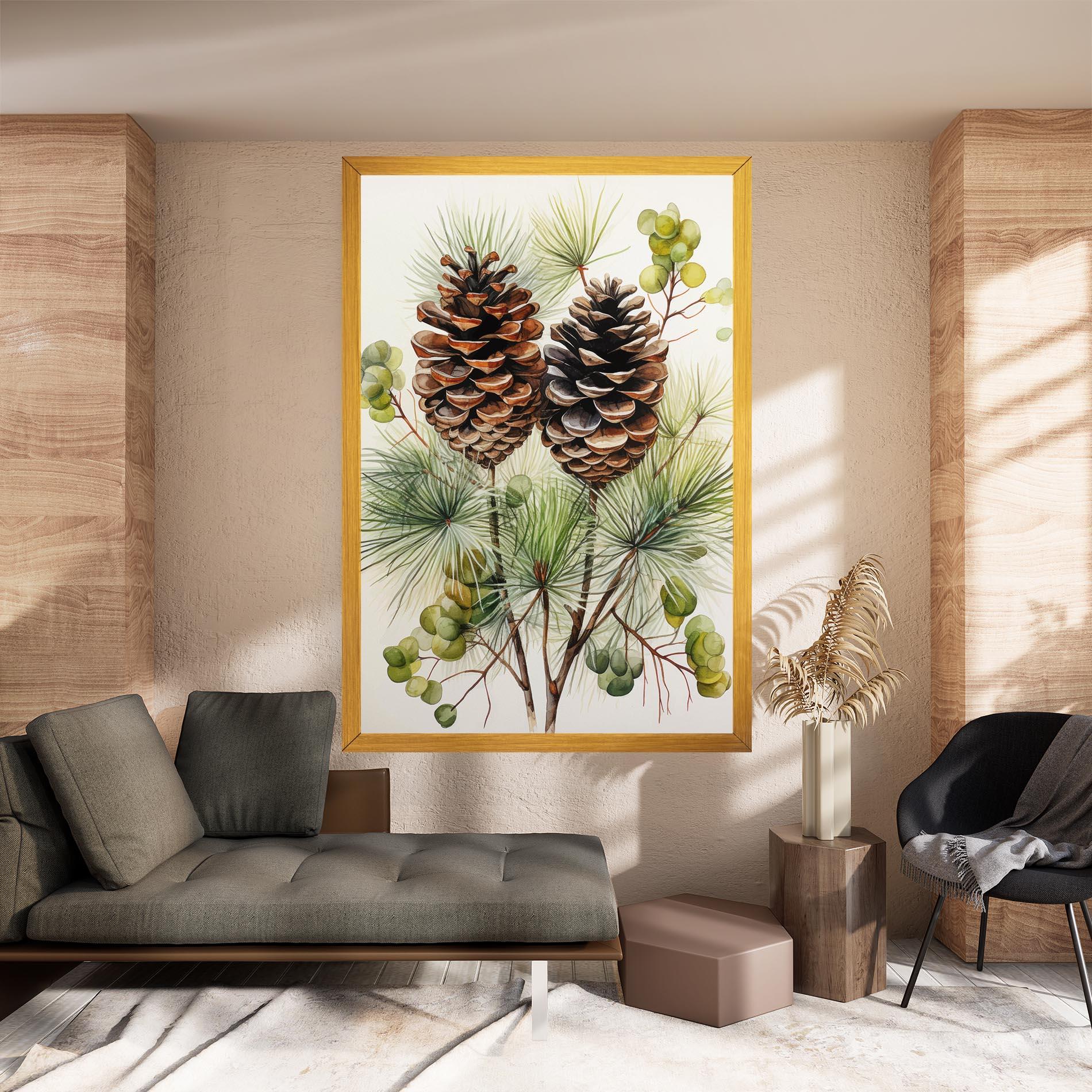 Leinwandbild Brown Cones mockup 8