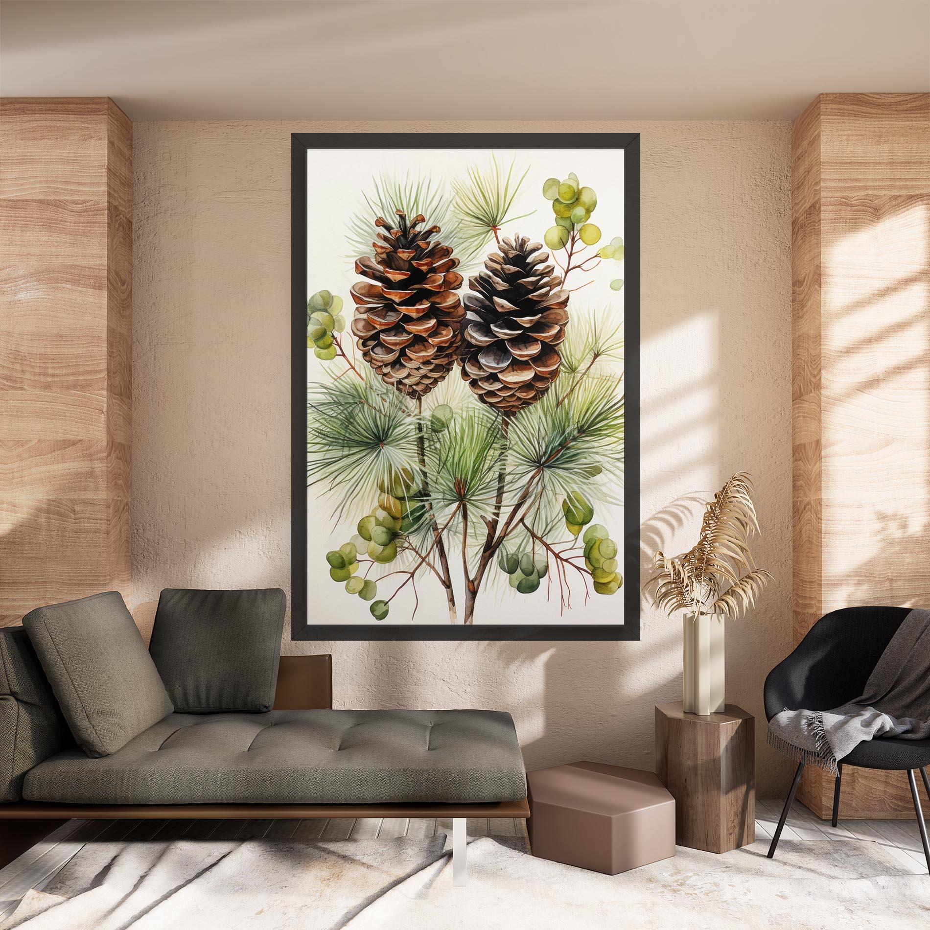 Leinwandbild Brown Cones mockup 8