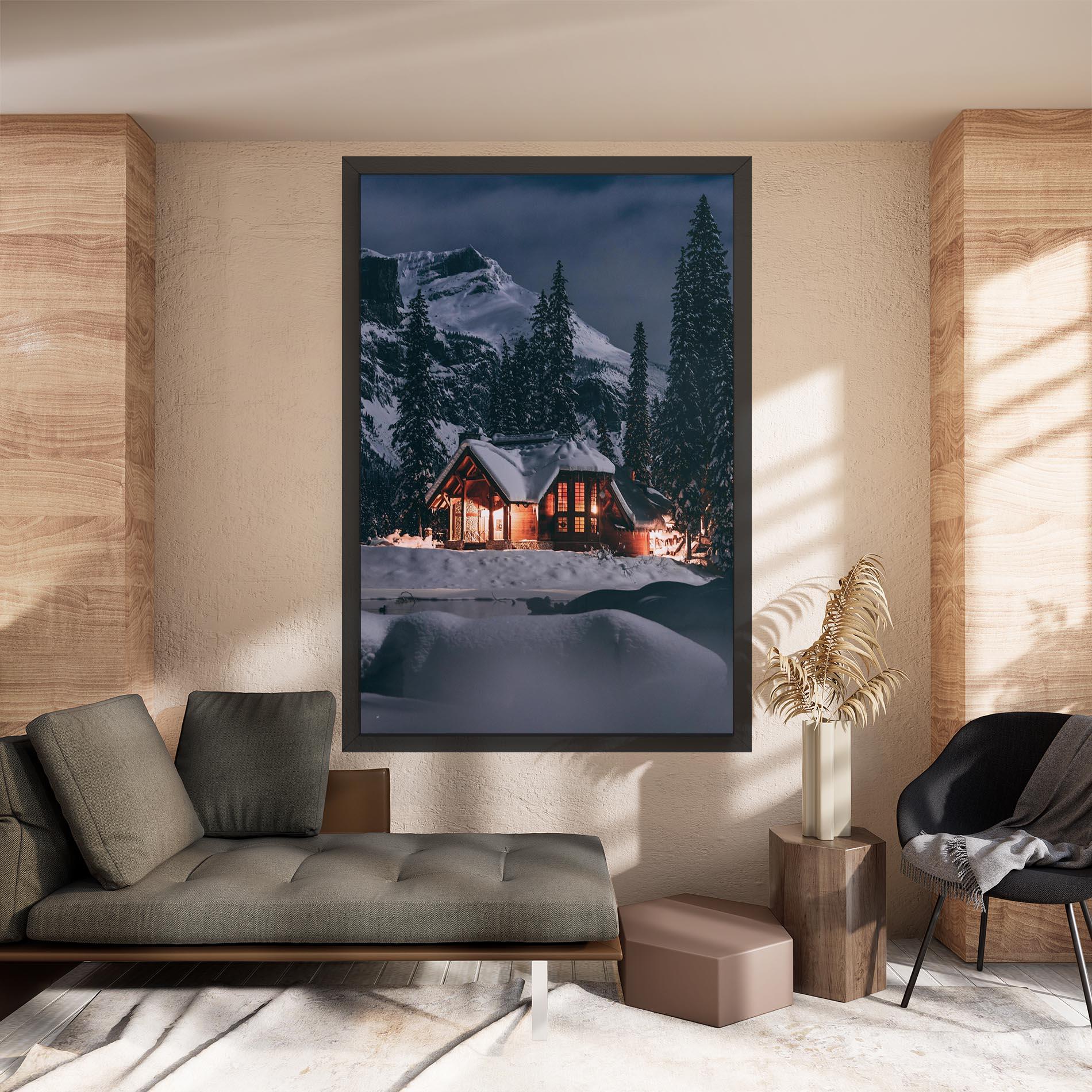 Leinwandbild Winter House mockup 8