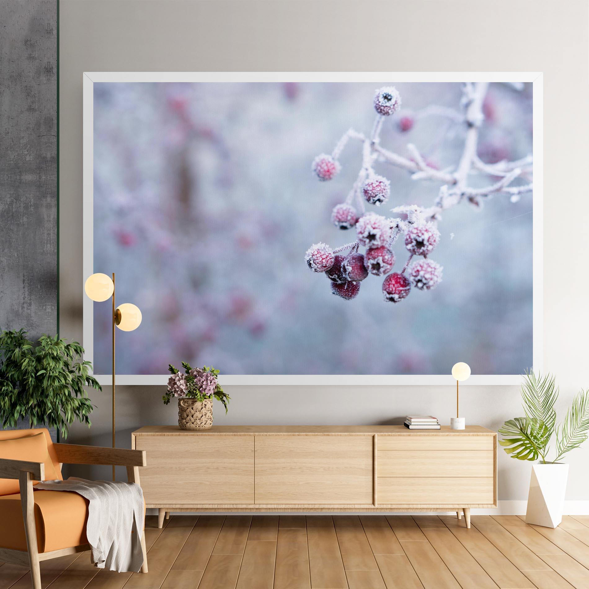 Leinwandbild Red Winter Fruits mockup 9