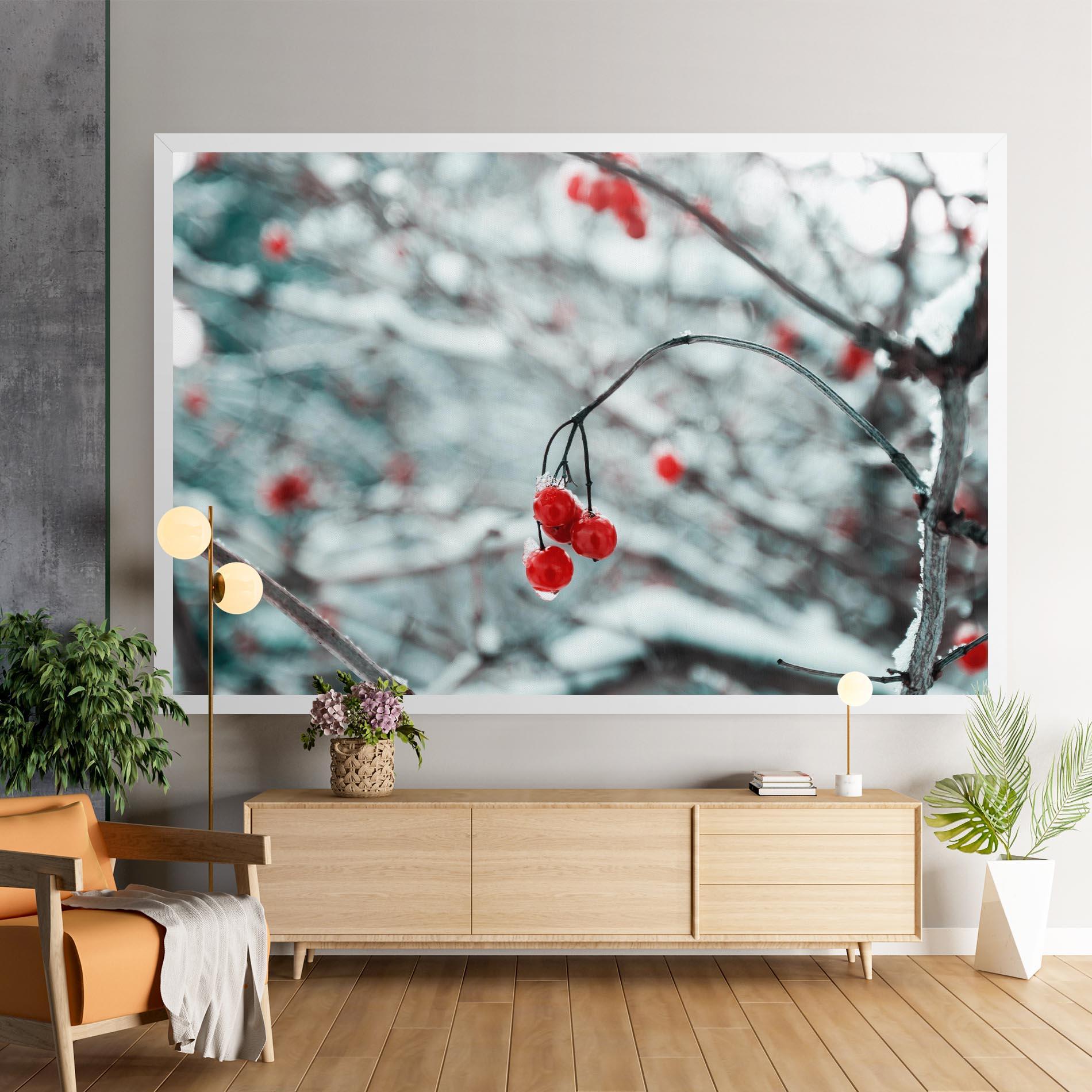 Leinwandbild Snow Red Fruits mockup 9