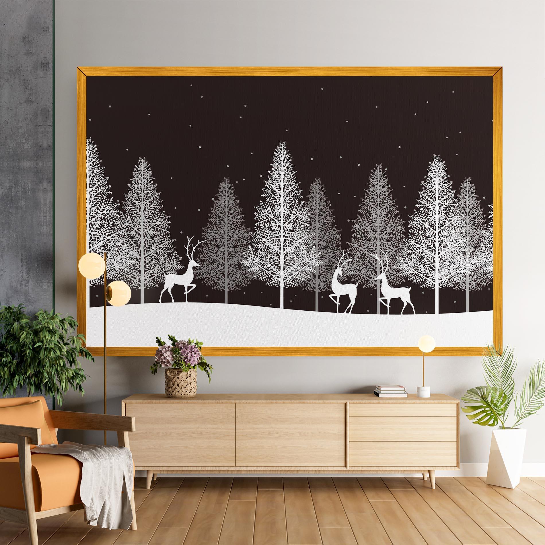 Leinwandbild Brown Sky Winter mockup 9