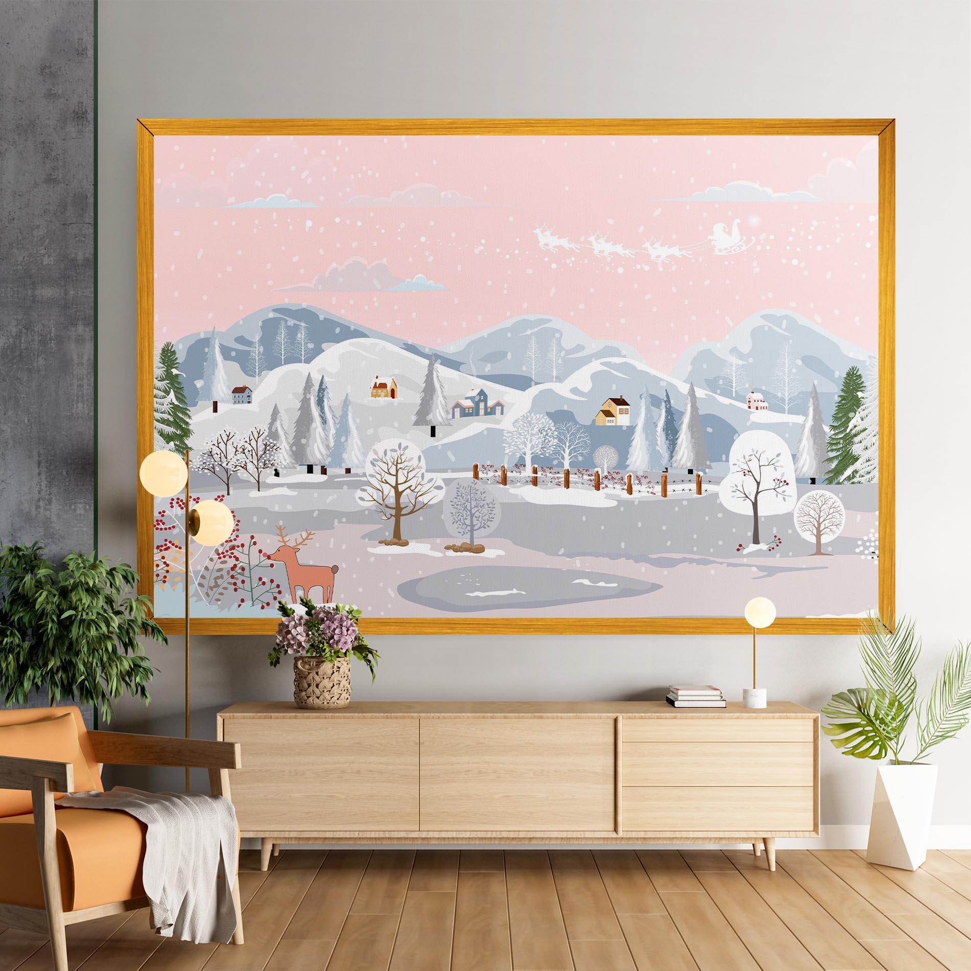 Leinwandbild Pink Sky Winter mockup 9