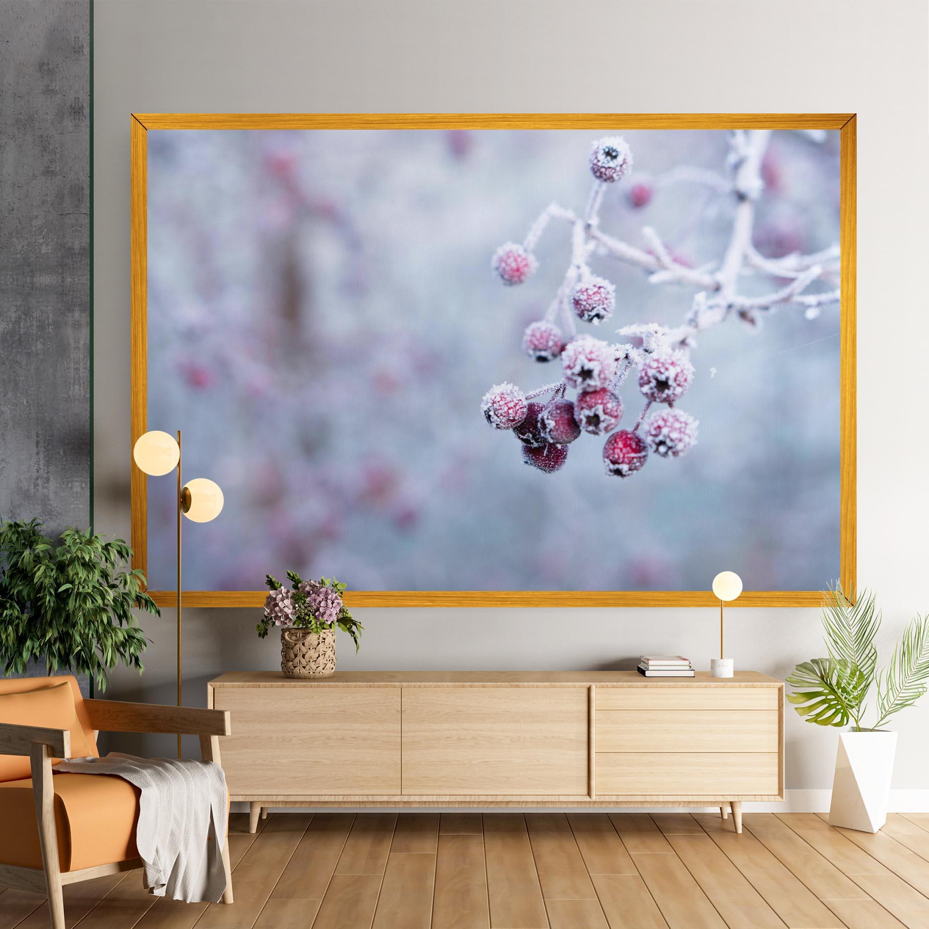 Leinwandbild Red Winter Fruits mockup 9