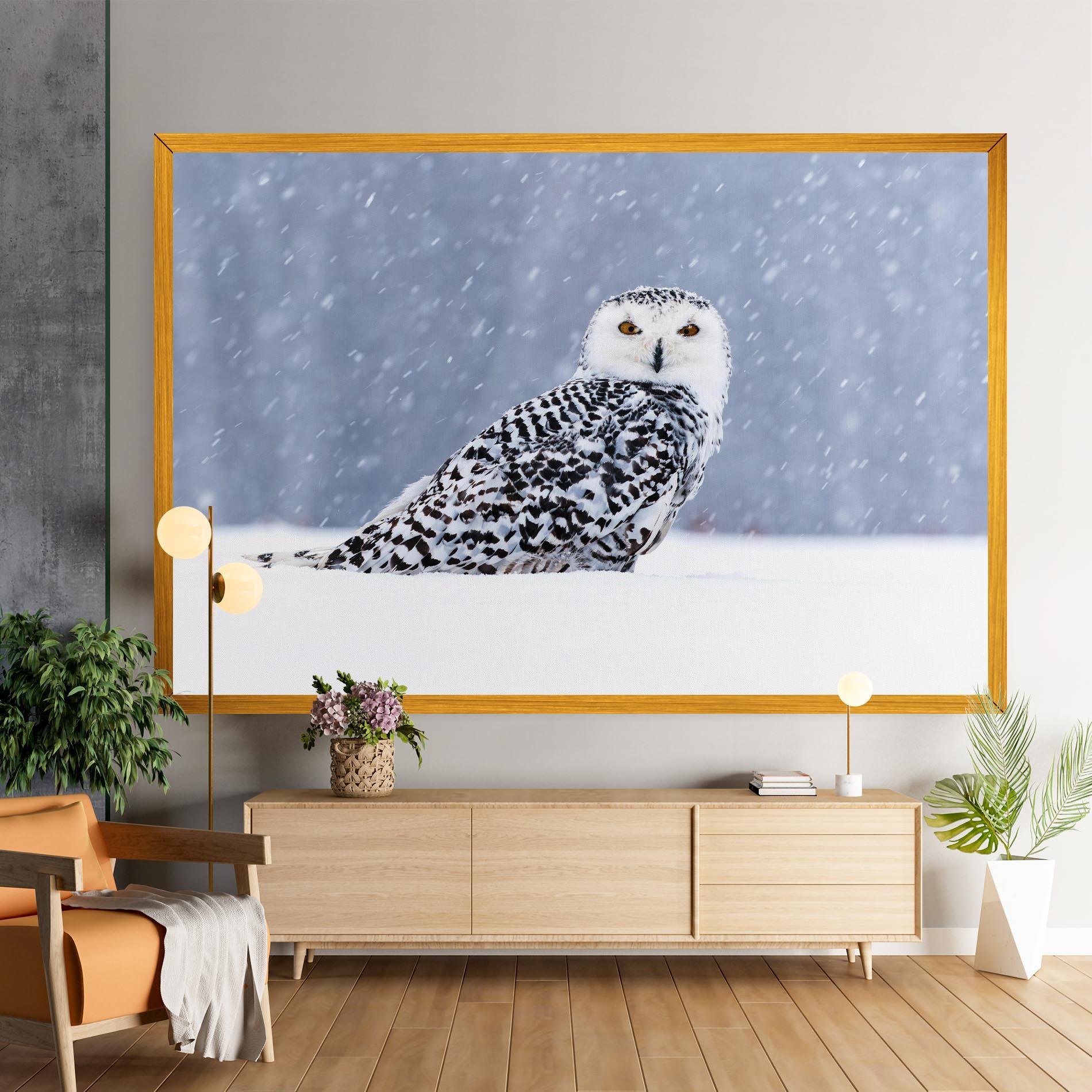 Leinwandbild Snow Owl mockup 9