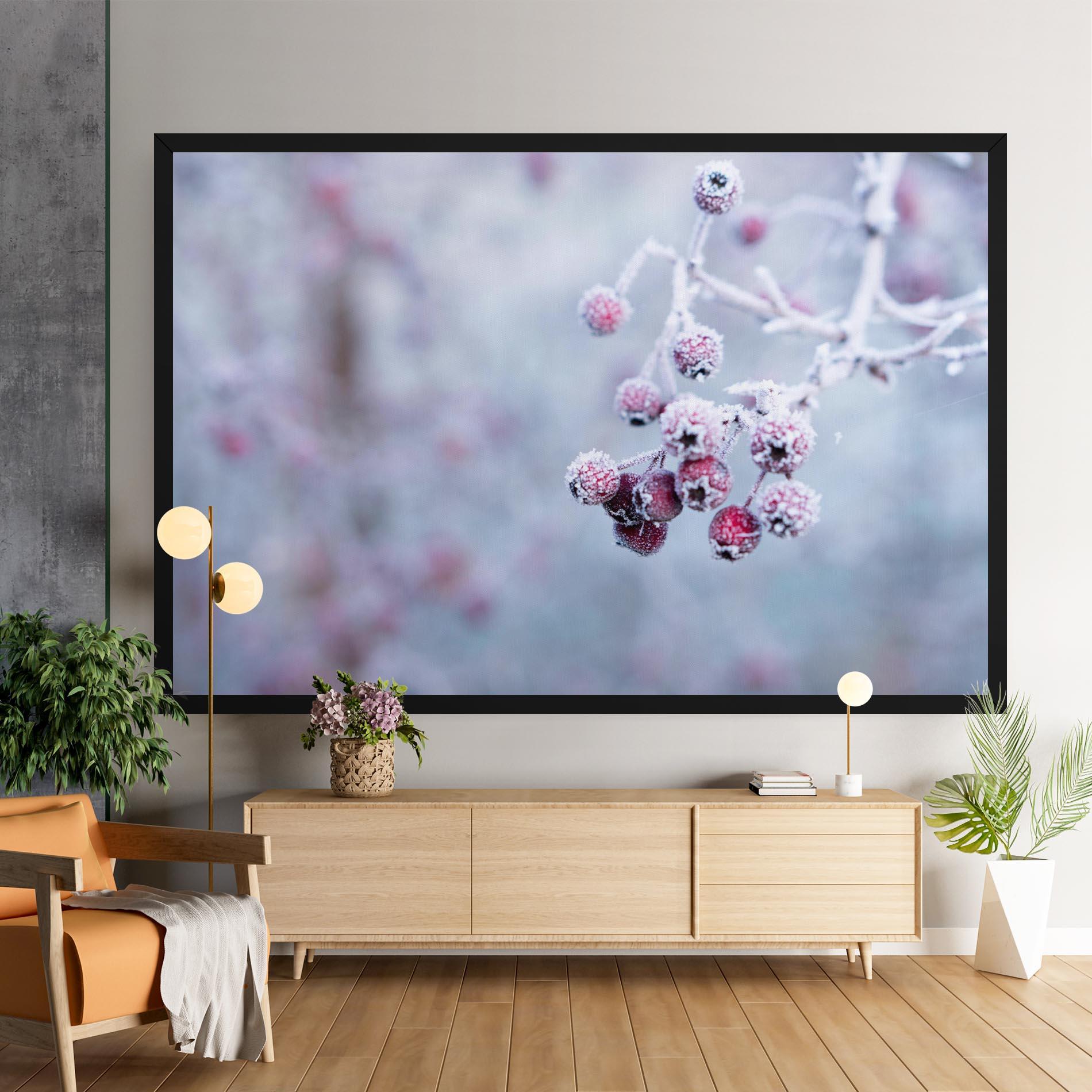 Leinwandbild Red Winter Fruits mockup 9