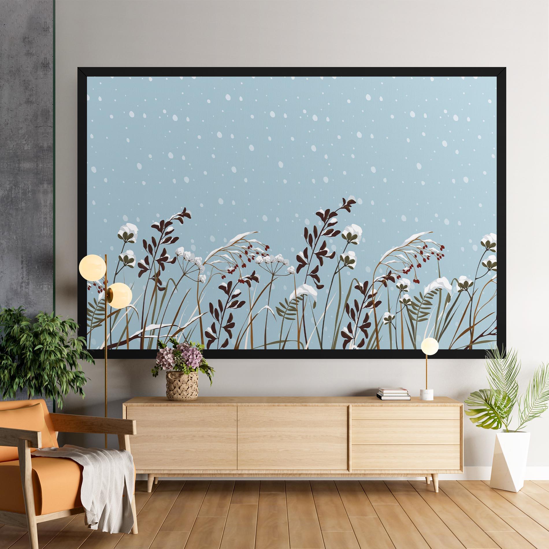 Leinwandbild Snow Plants mockup 9