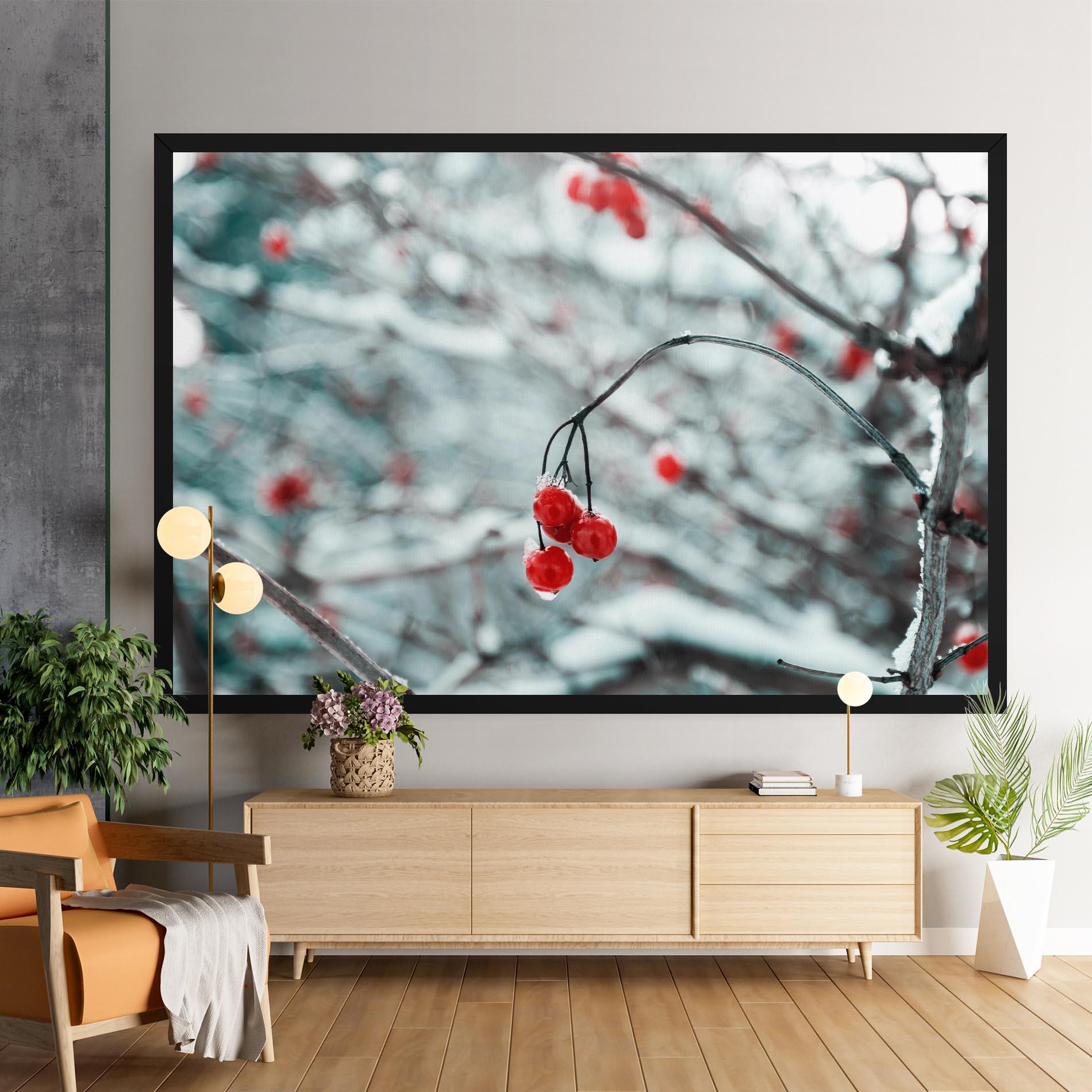 Leinwandbild Snow Red Fruits mockup 9