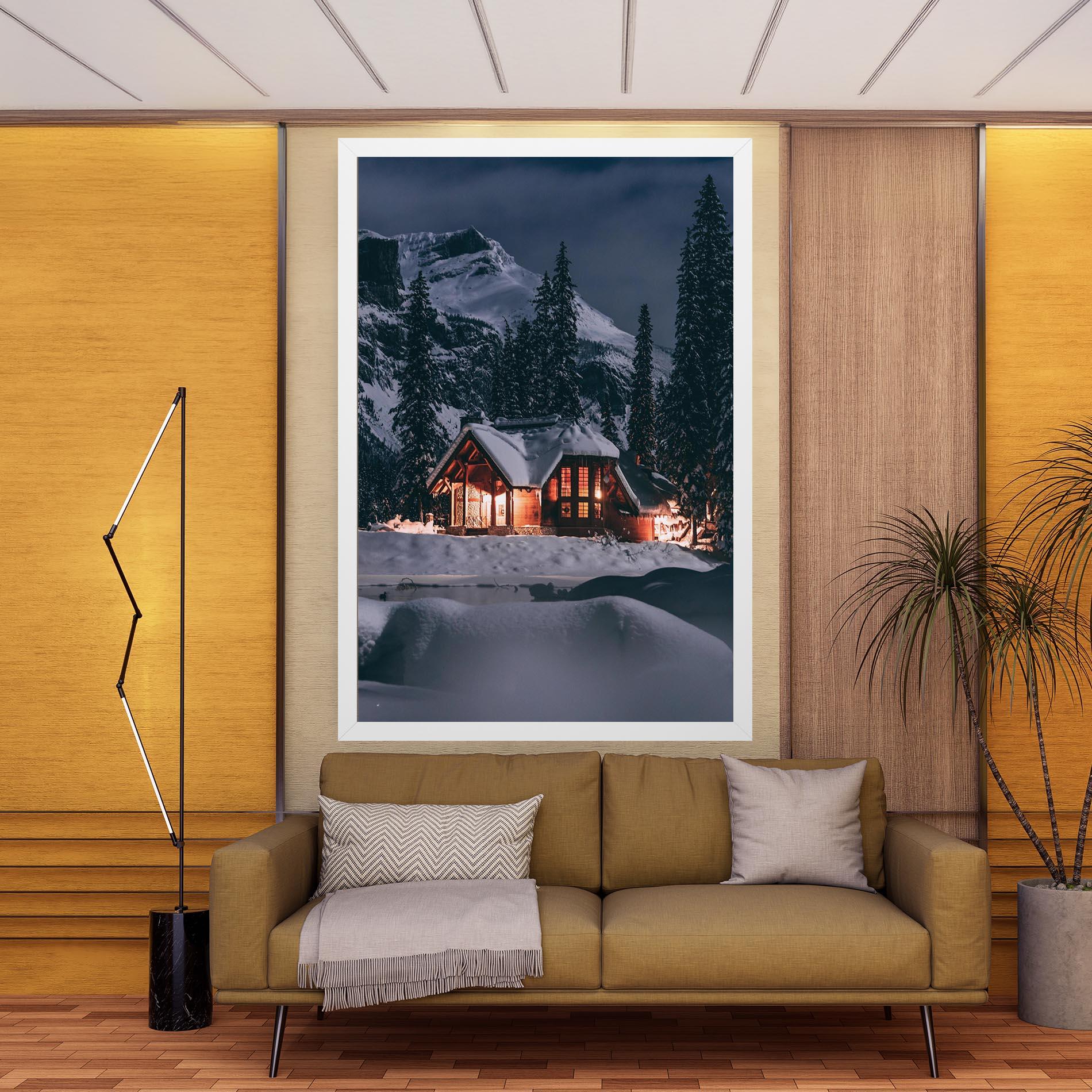 Leinwandbild Winter House mockup 9