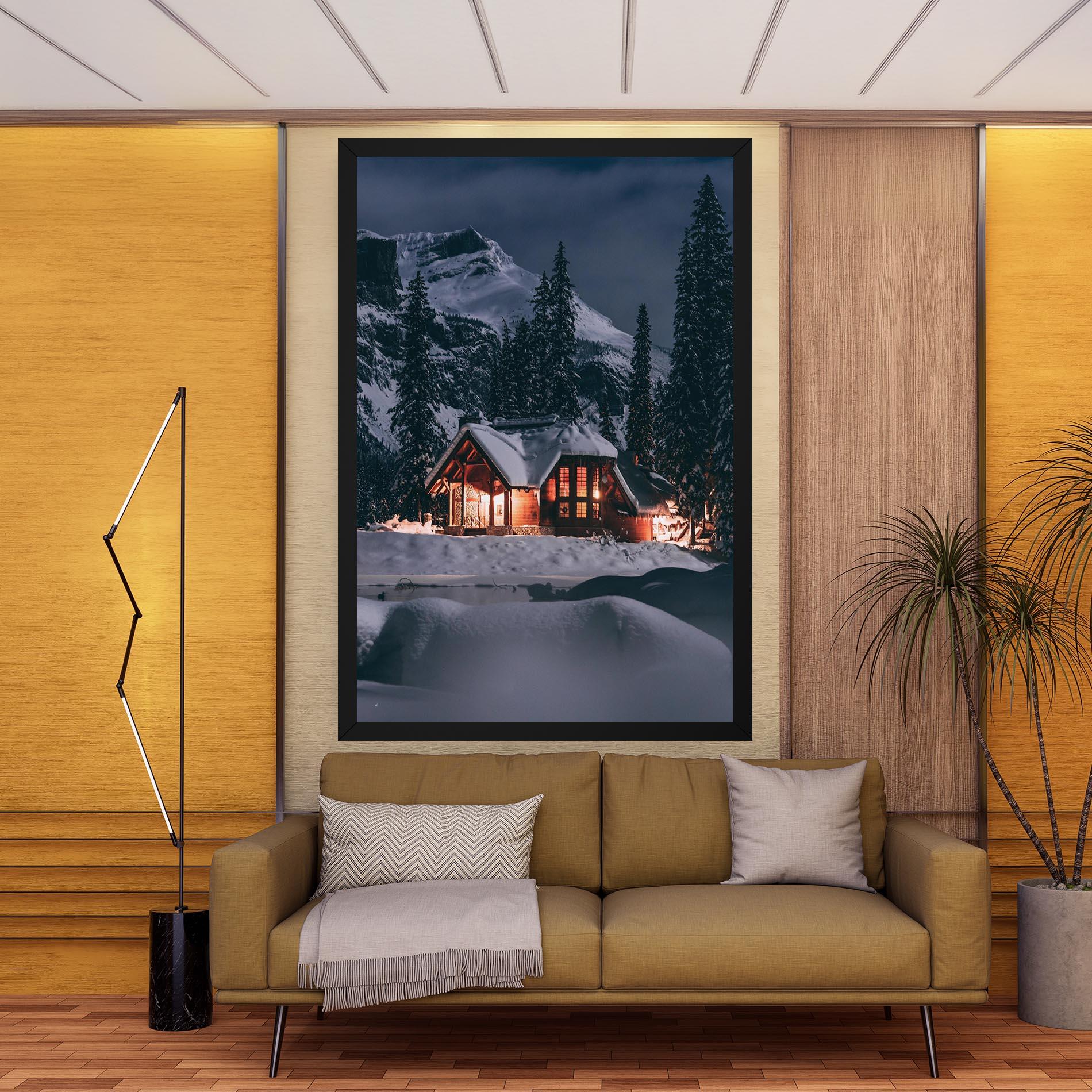Leinwandbild Winter House mockup 9