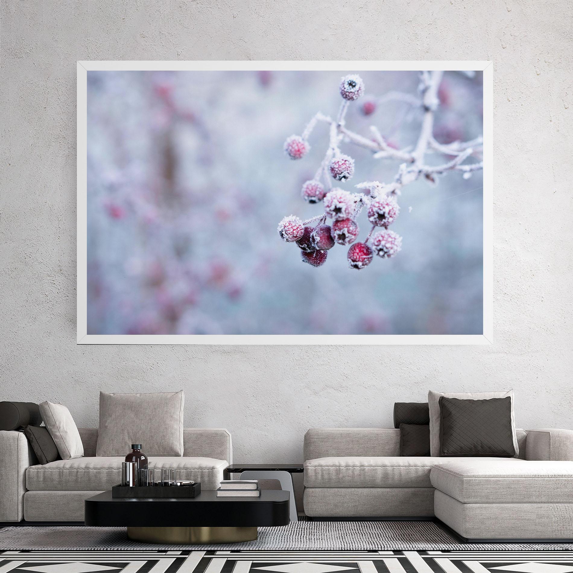 Leinwandbild Red Winter Fruits mockup 2