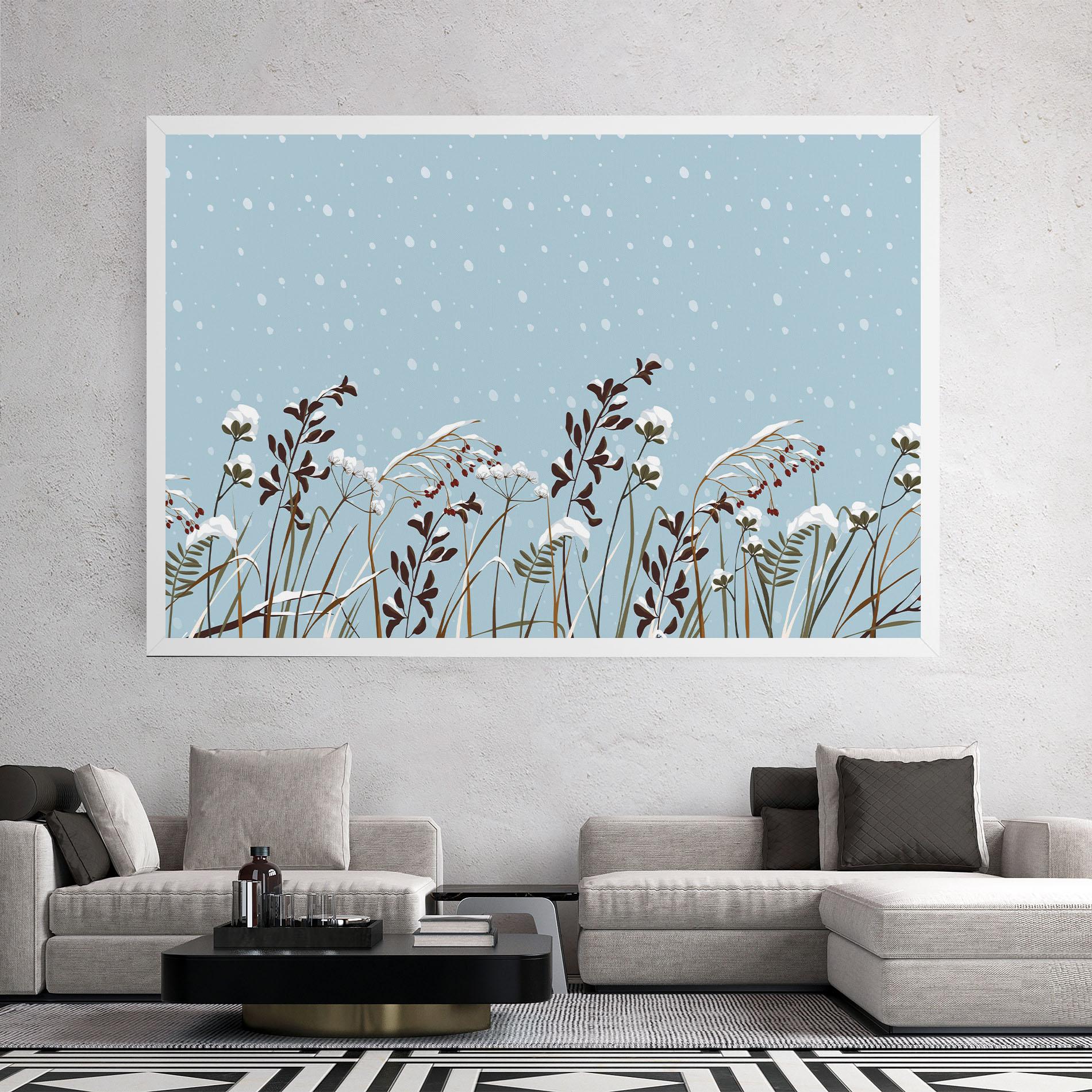 Leinwandbild Snow Plants mockup 2