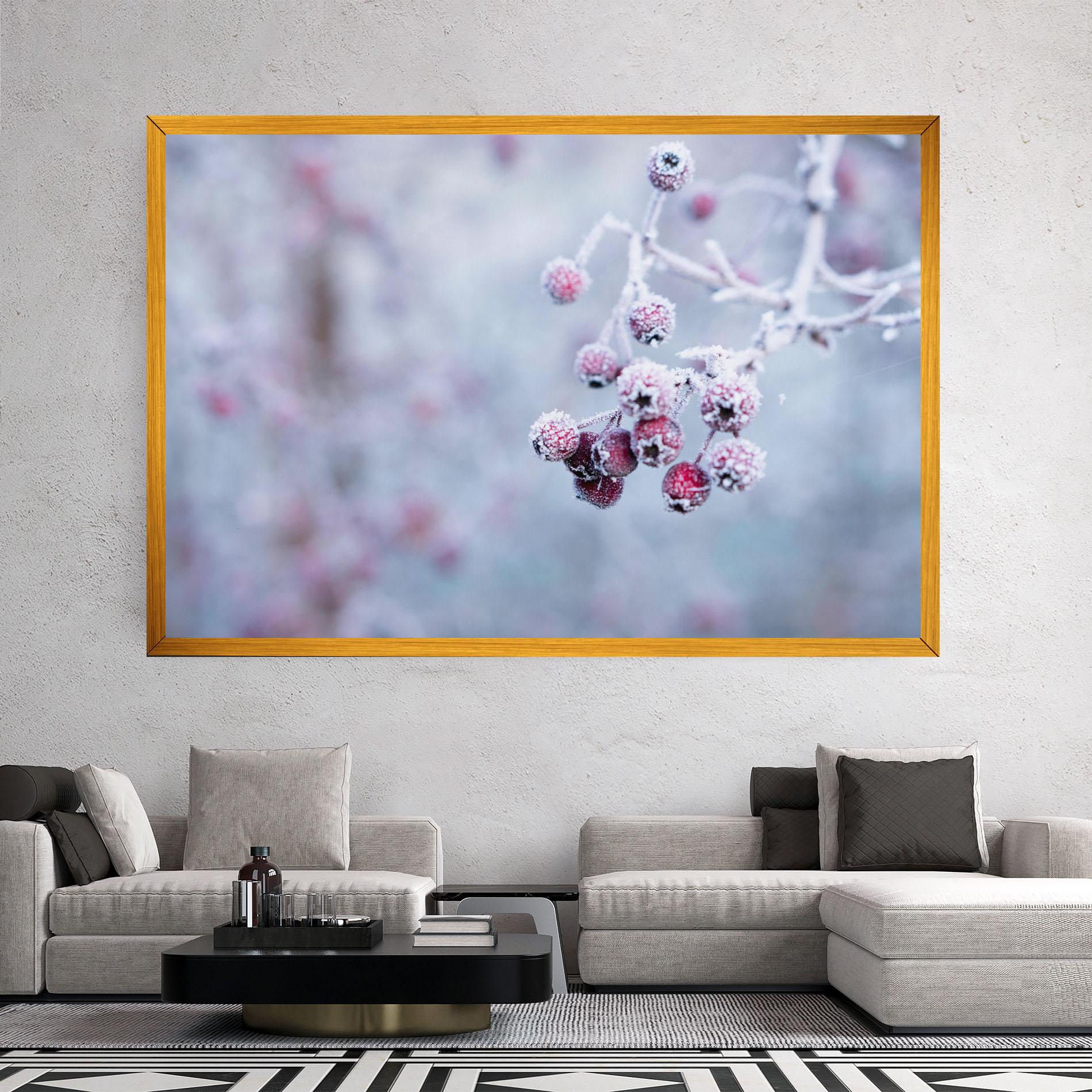 Leinwandbild Red Winter Fruits mockup 2