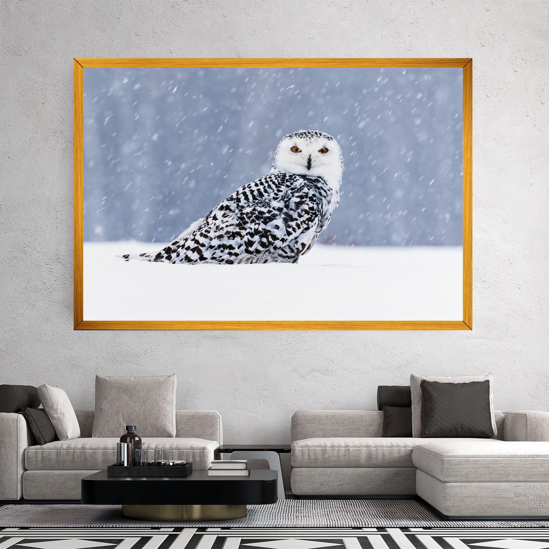 Leinwandbild Snow Owl mockup 2
