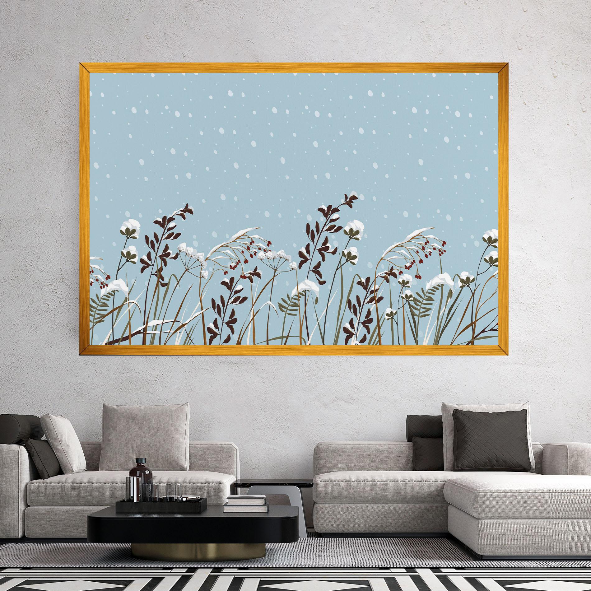 Leinwandbild Snow Plants mockup 2