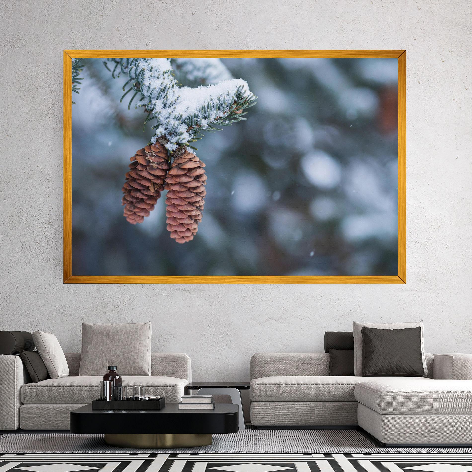 Leinwandbild Winter Cones mockup 2
