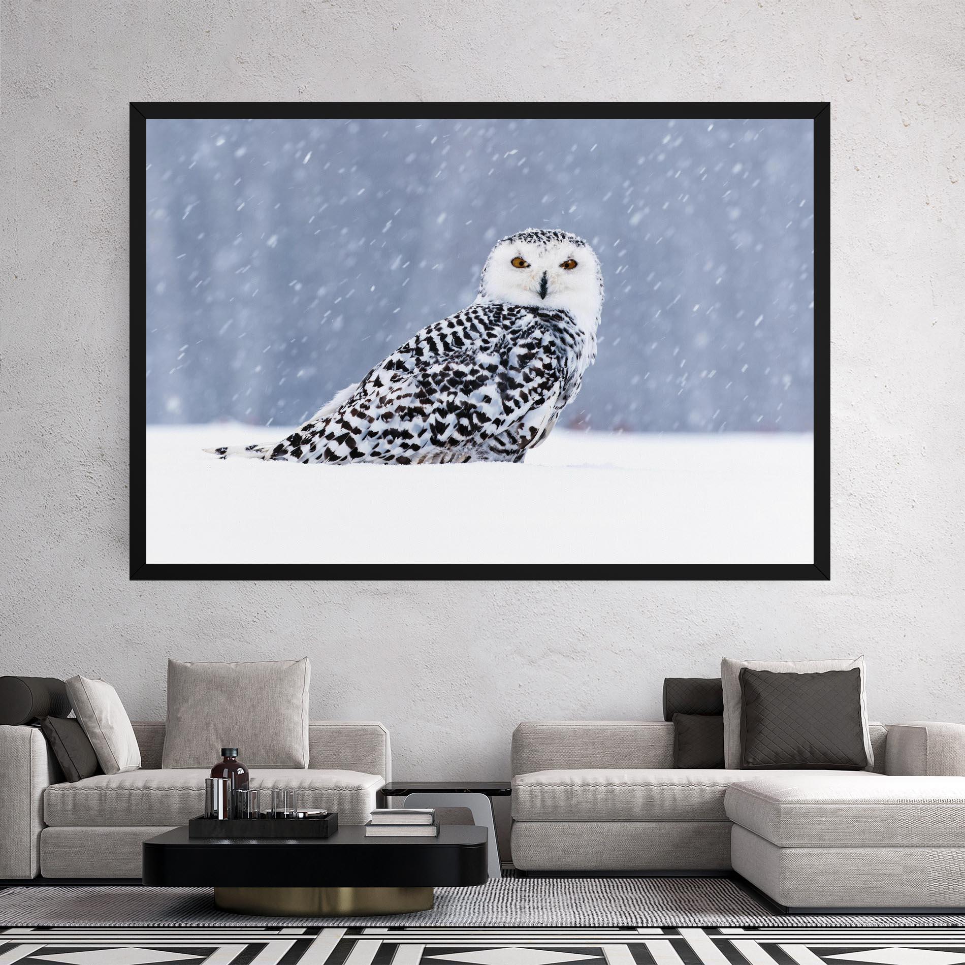 Leinwandbild Snow Owl mockup 2