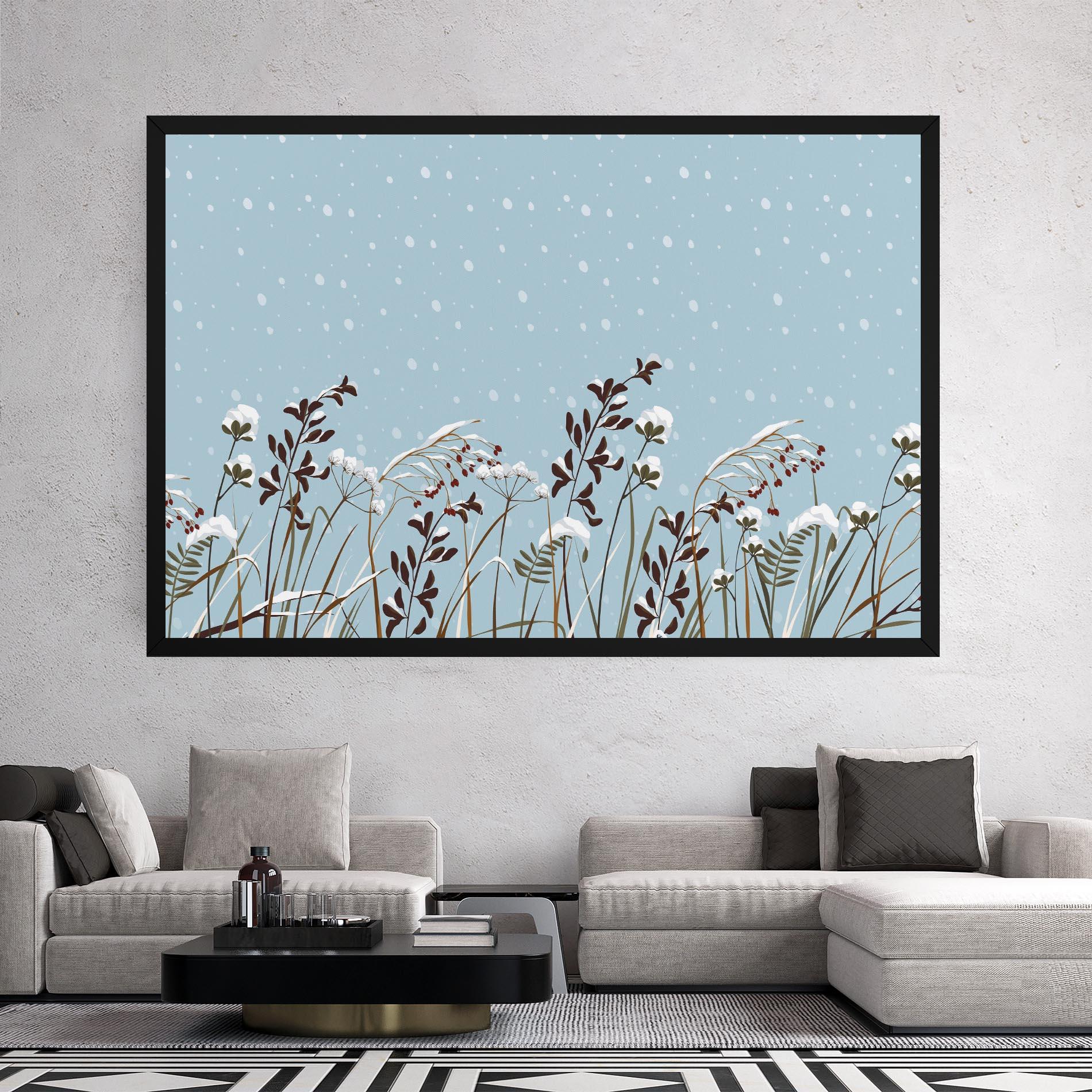 Leinwandbild Snow Plants mockup 2