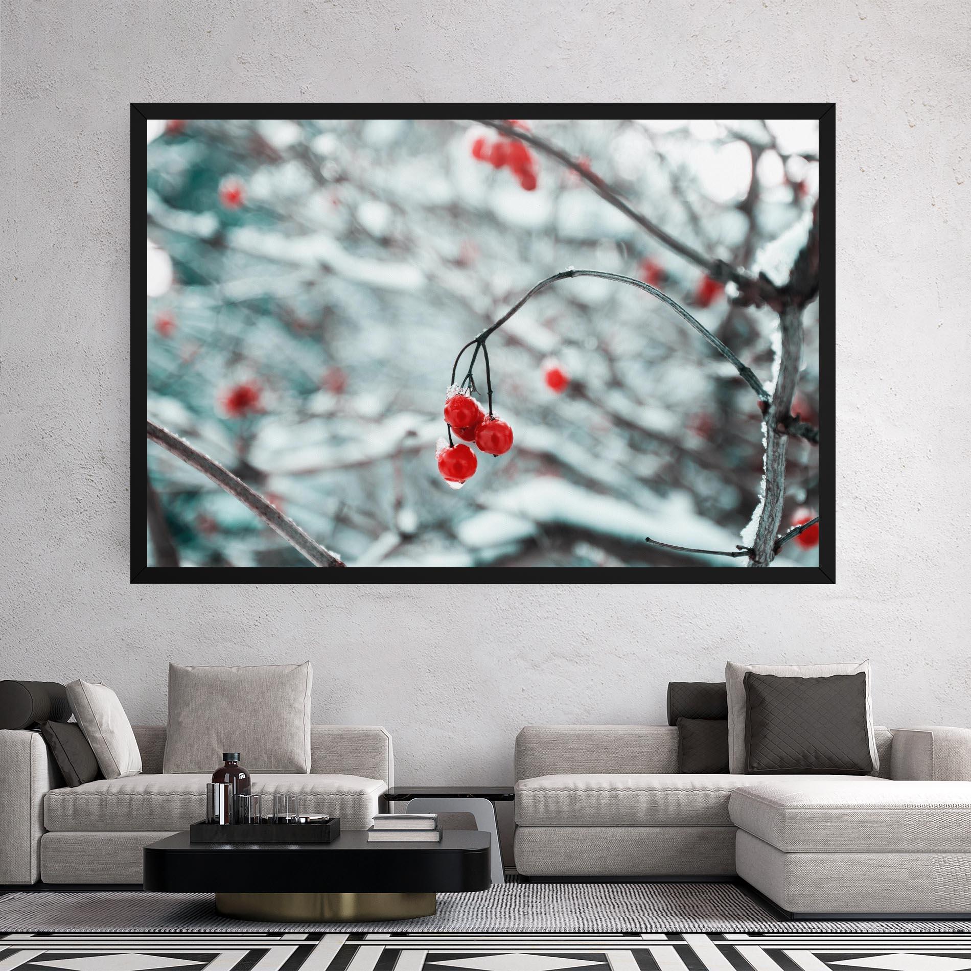 Leinwandbild Snow Red Fruits mockup 2