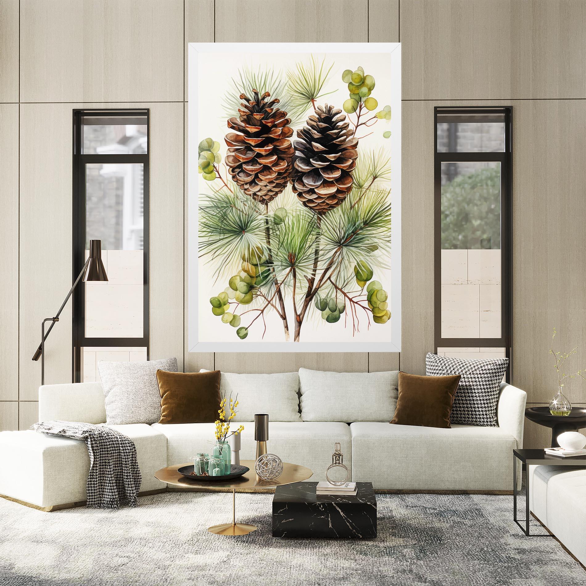 Leinwandbild Brown Cones mockup 2