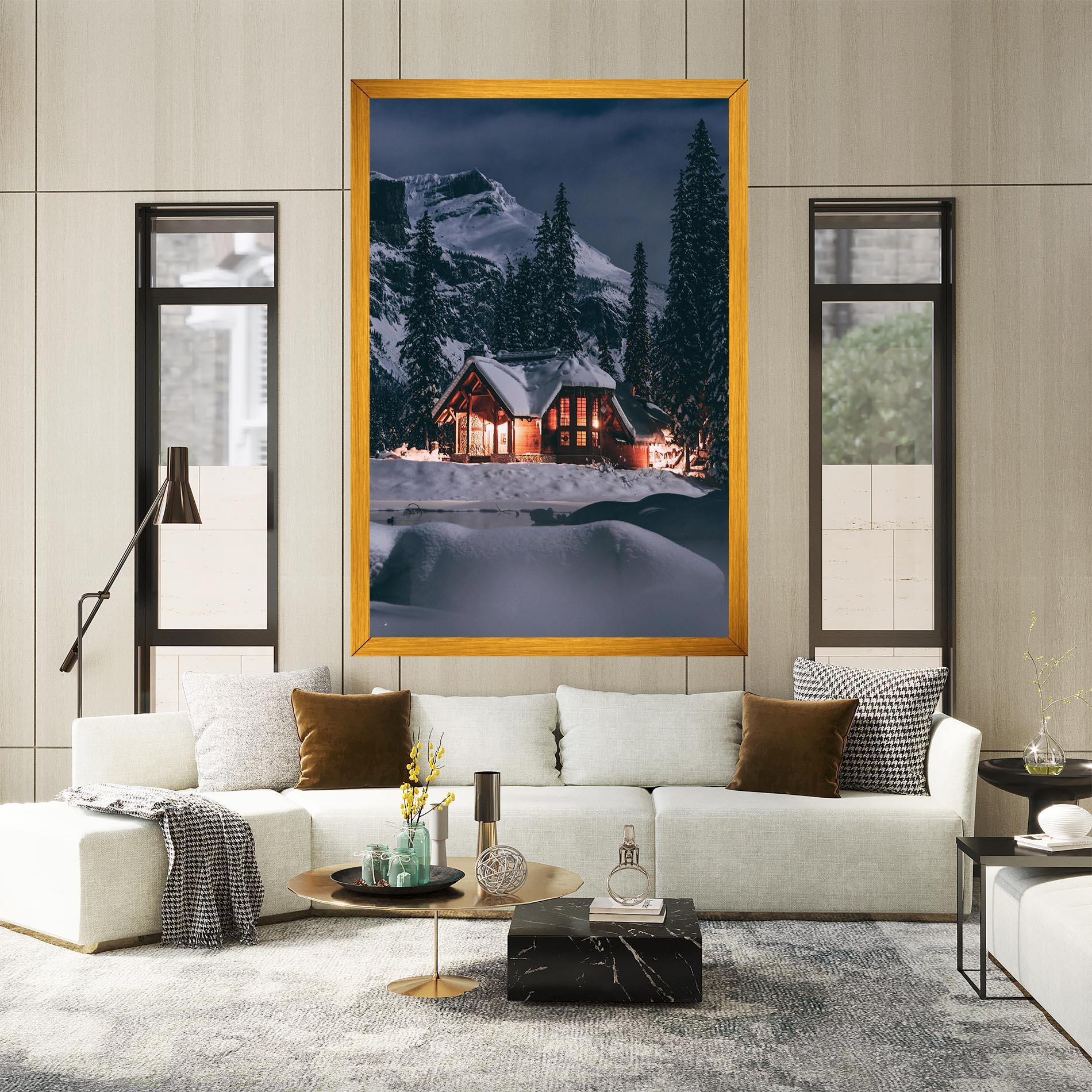 Leinwandbild Winter House mockup 2