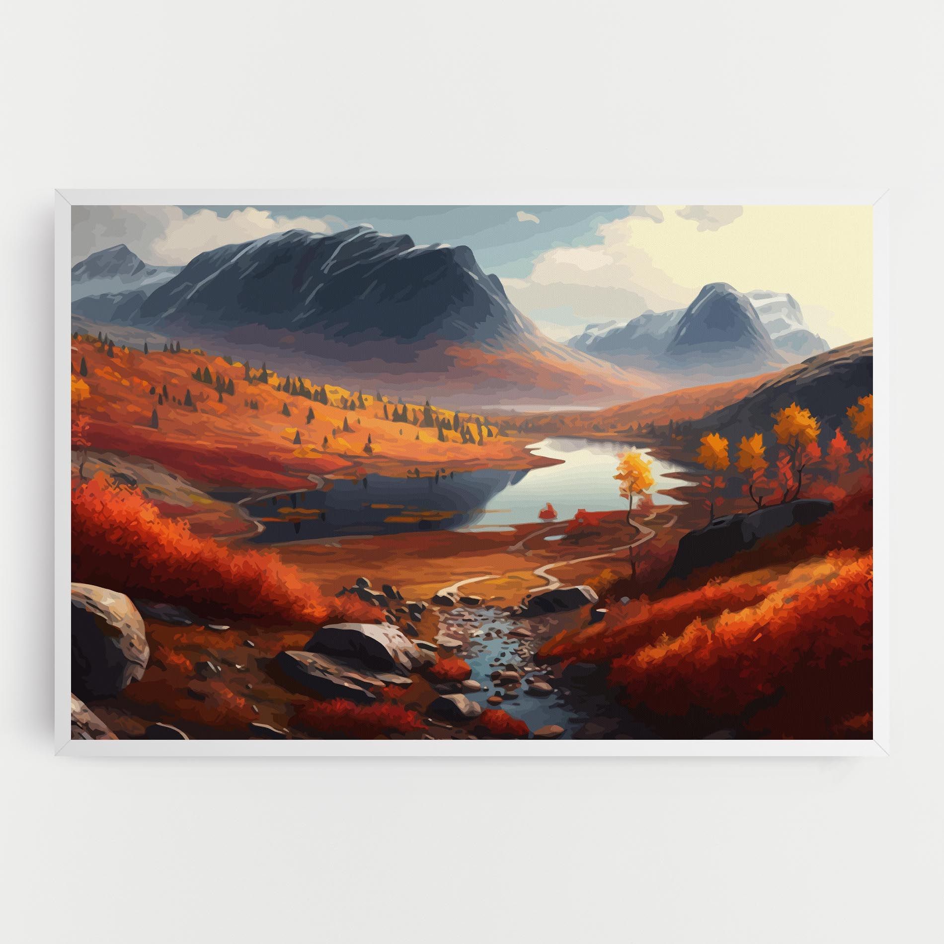 Autumn Field Lake mockup 0