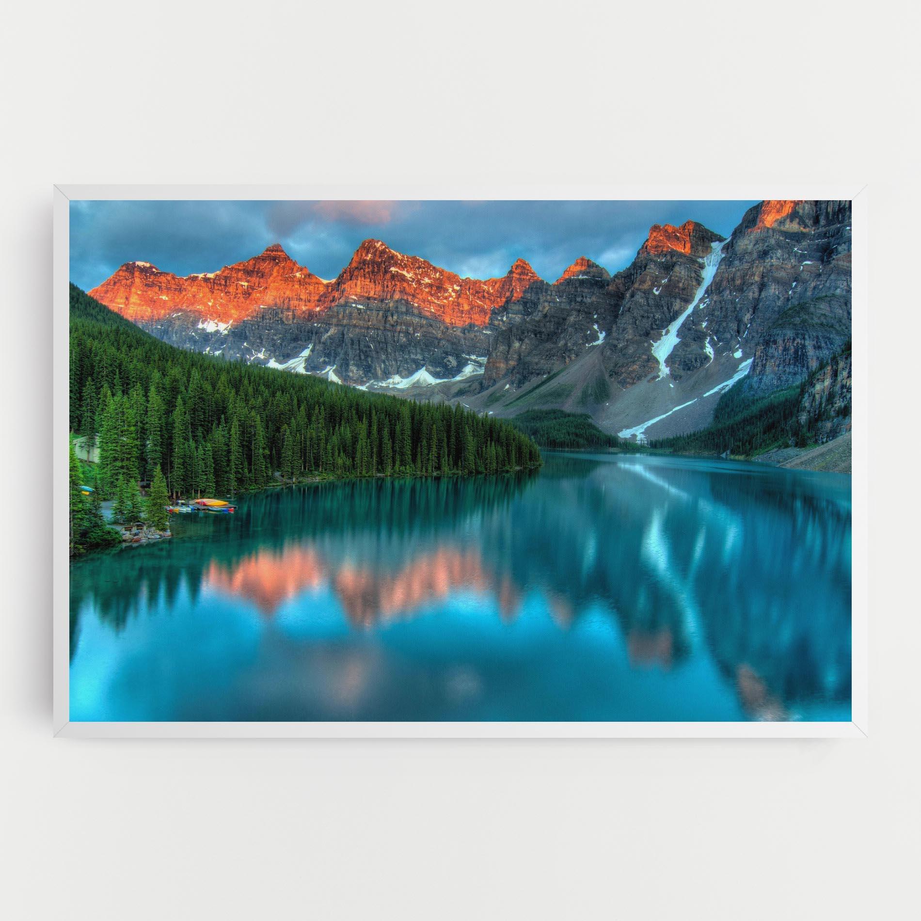 Leinwandbild Beautiful Blue Lake mockup 0