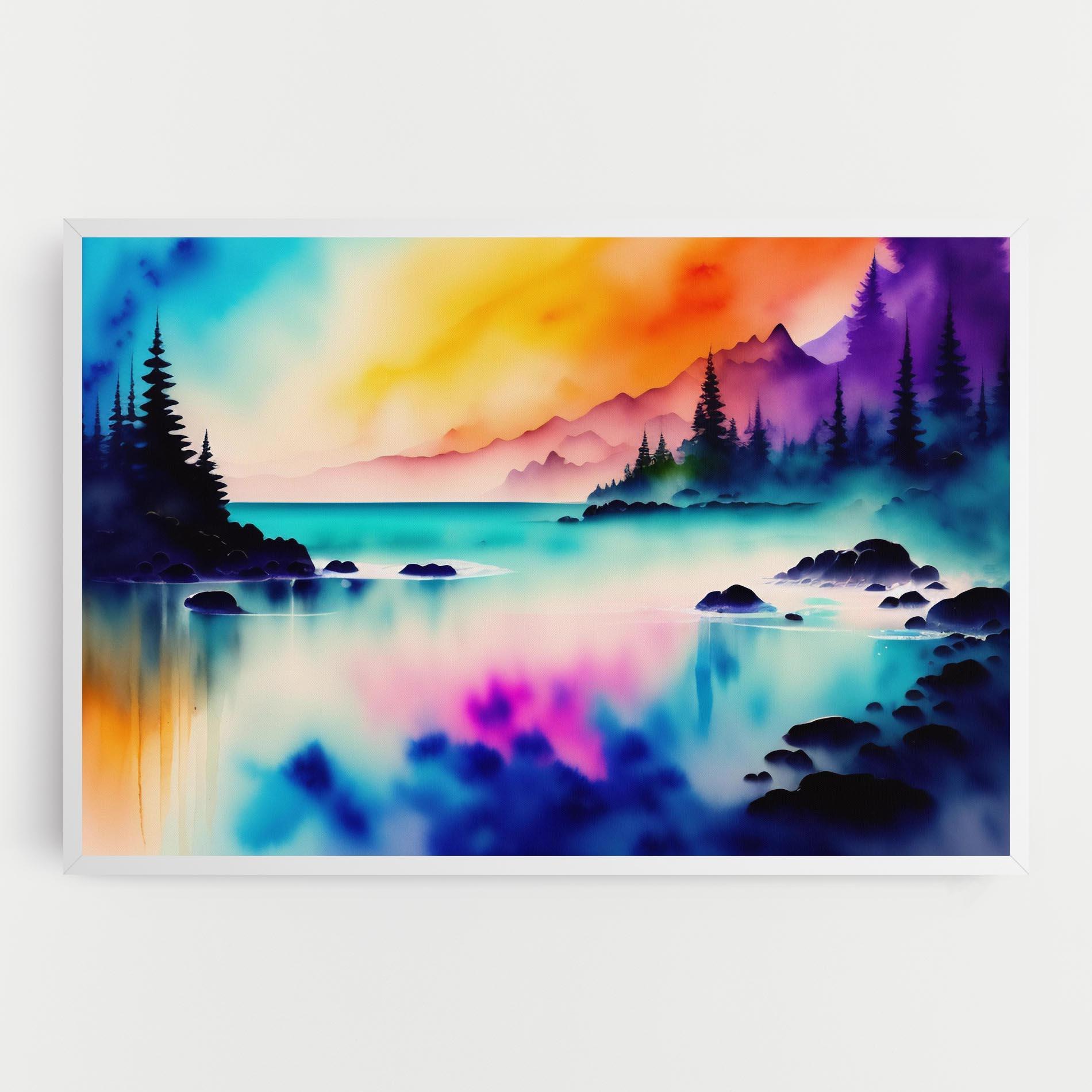 Leinwandbild Lake Painting mockup 0