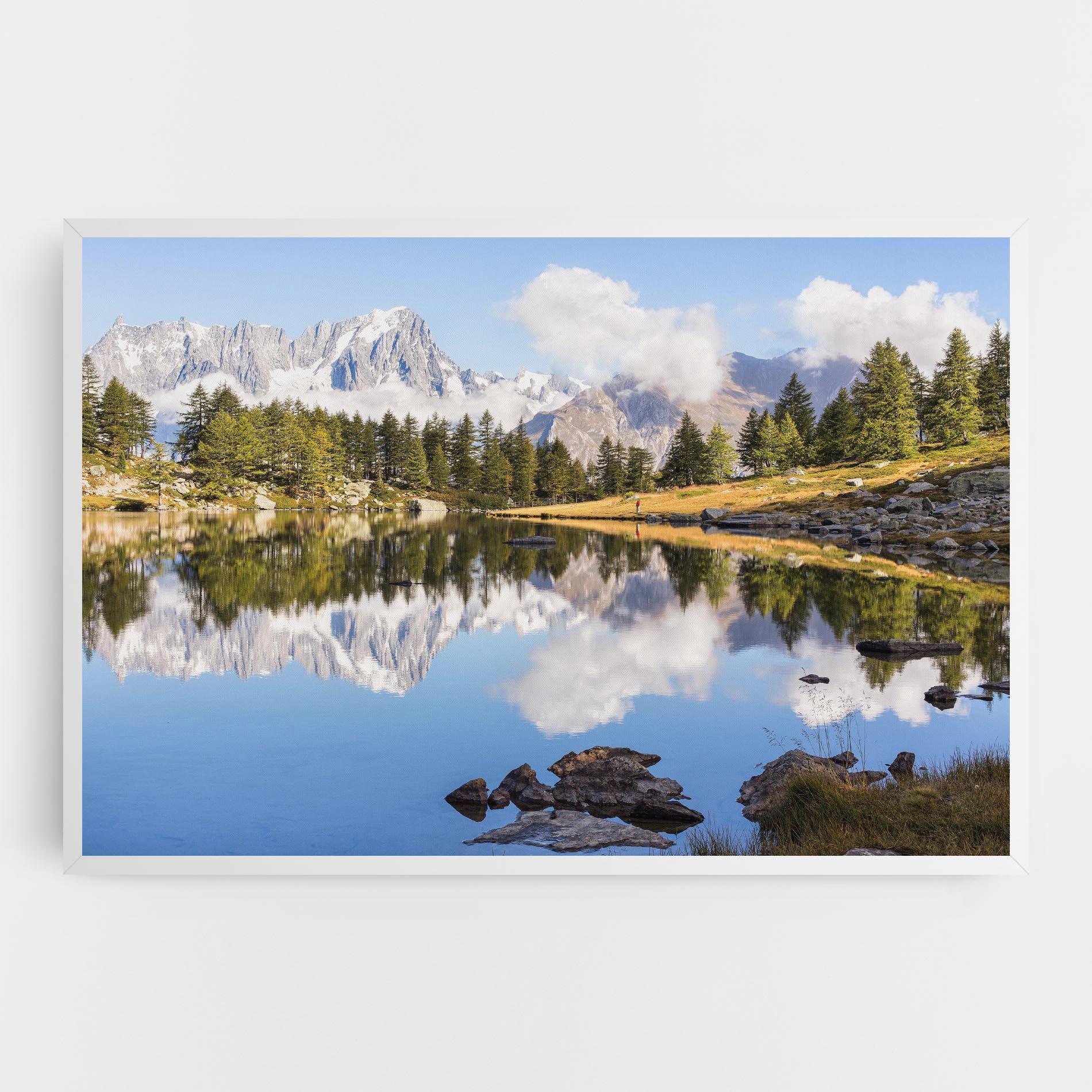 Leinwandbild Mountain Reflection mockup 0
