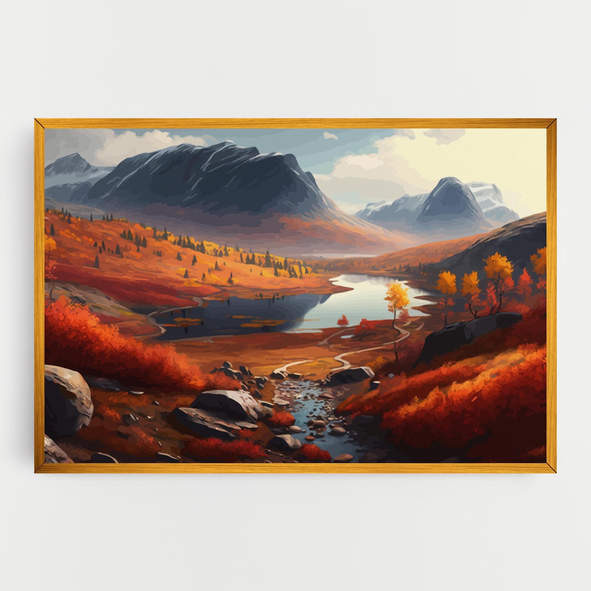 Autumn Field Lake mockup 0