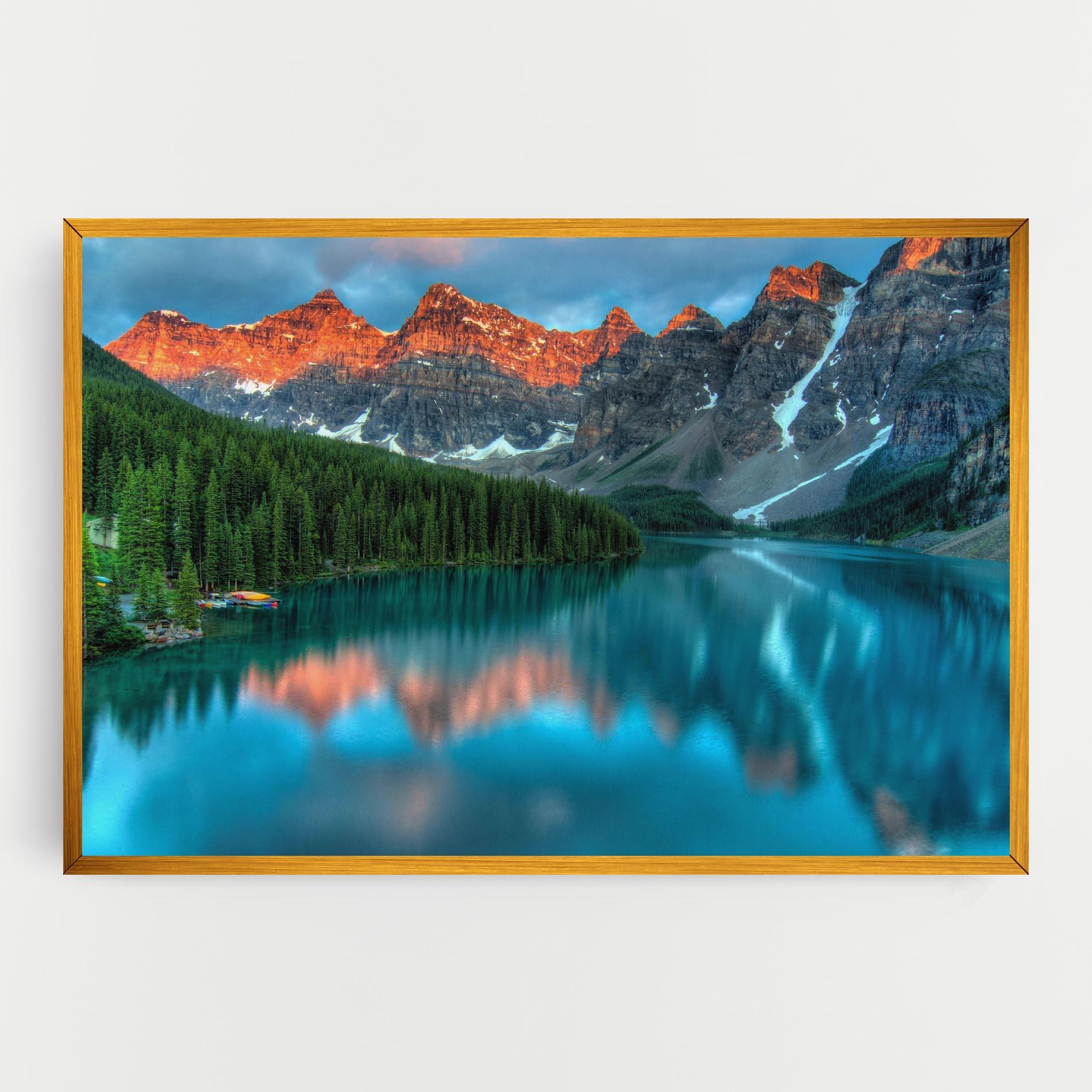 Leinwandbild Beautiful Blue Lake mockup 0