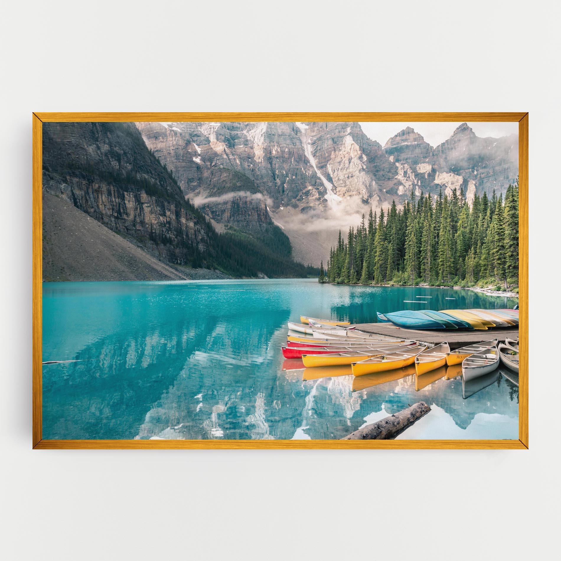 Leinwandbild Beautiful Moraine Lake mockup 0