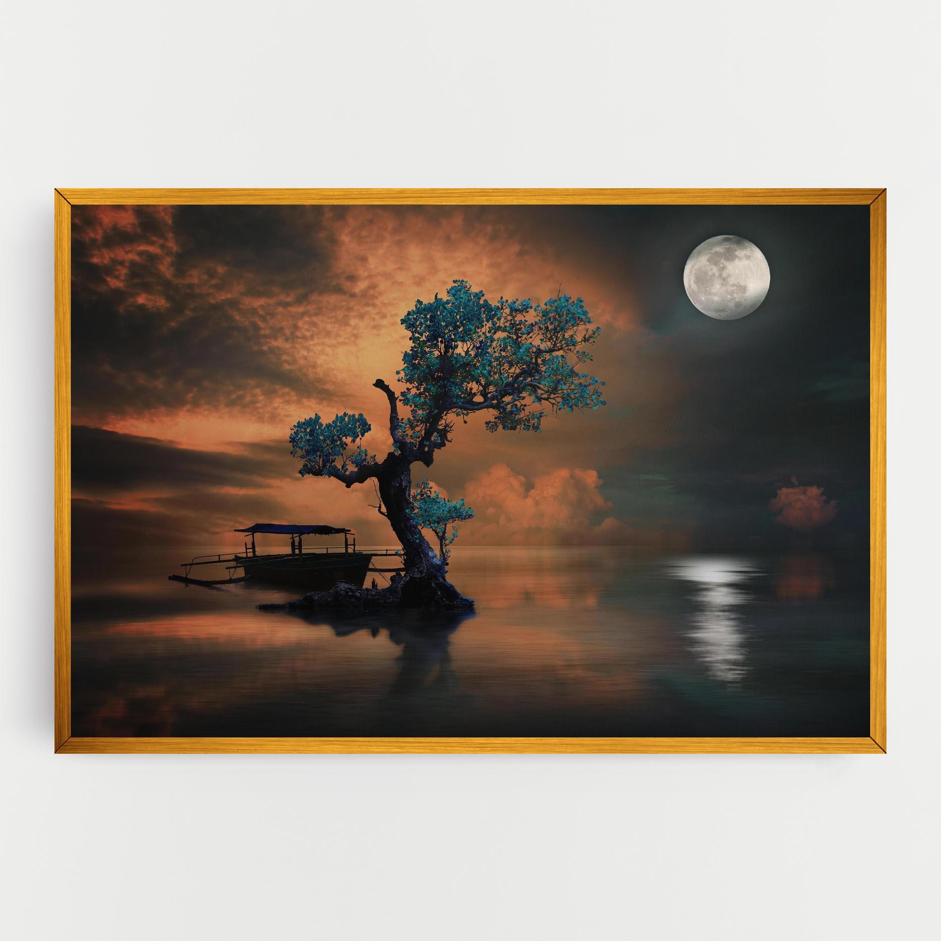 Leinwandbild Blue Tree mockup 0