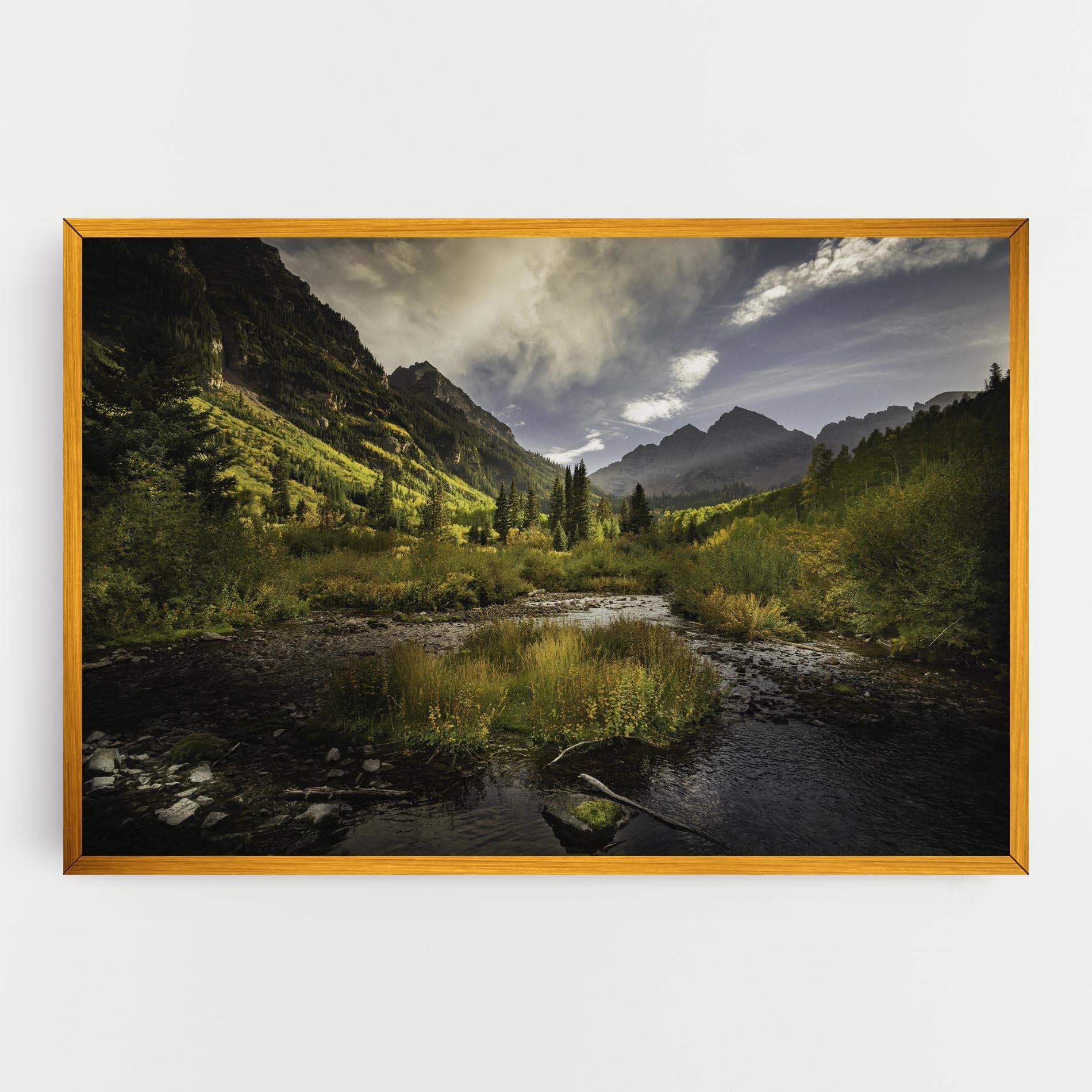 Leinwandbild Cloudy Lake mockup 0