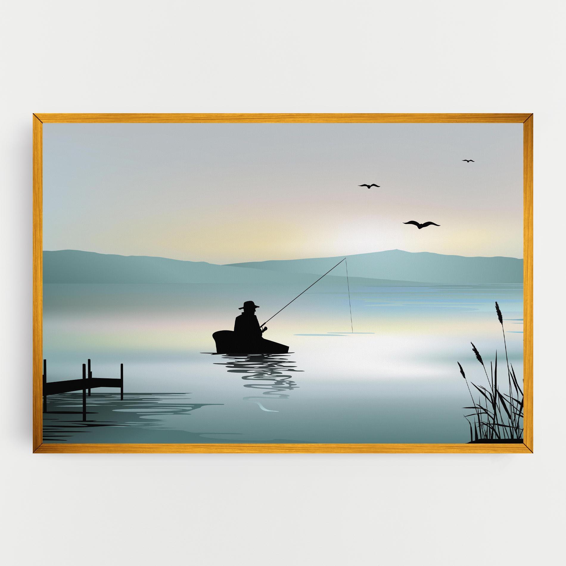Leinwandbild Fishman Lake View mockup 0