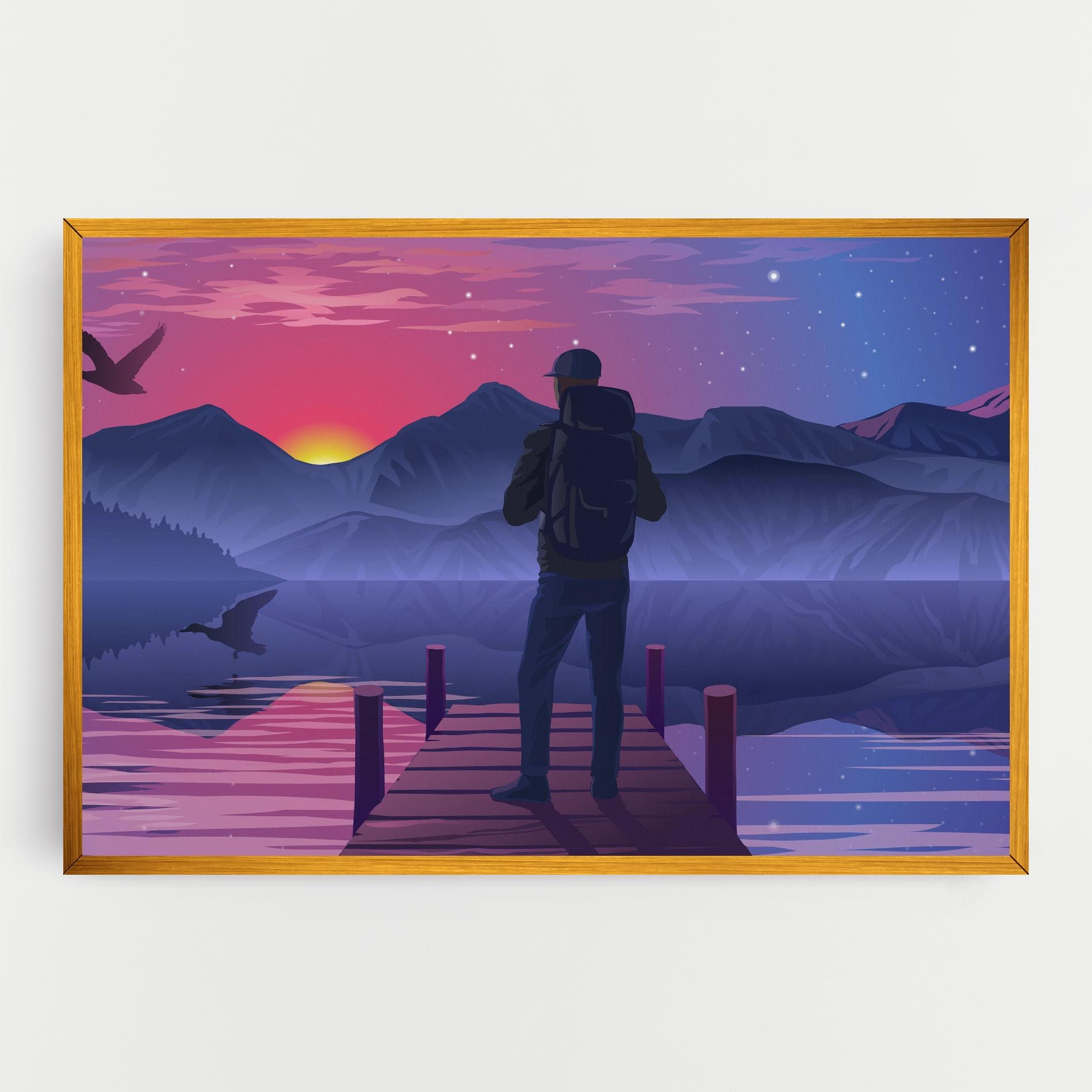 Lake Pink Night mockup 0