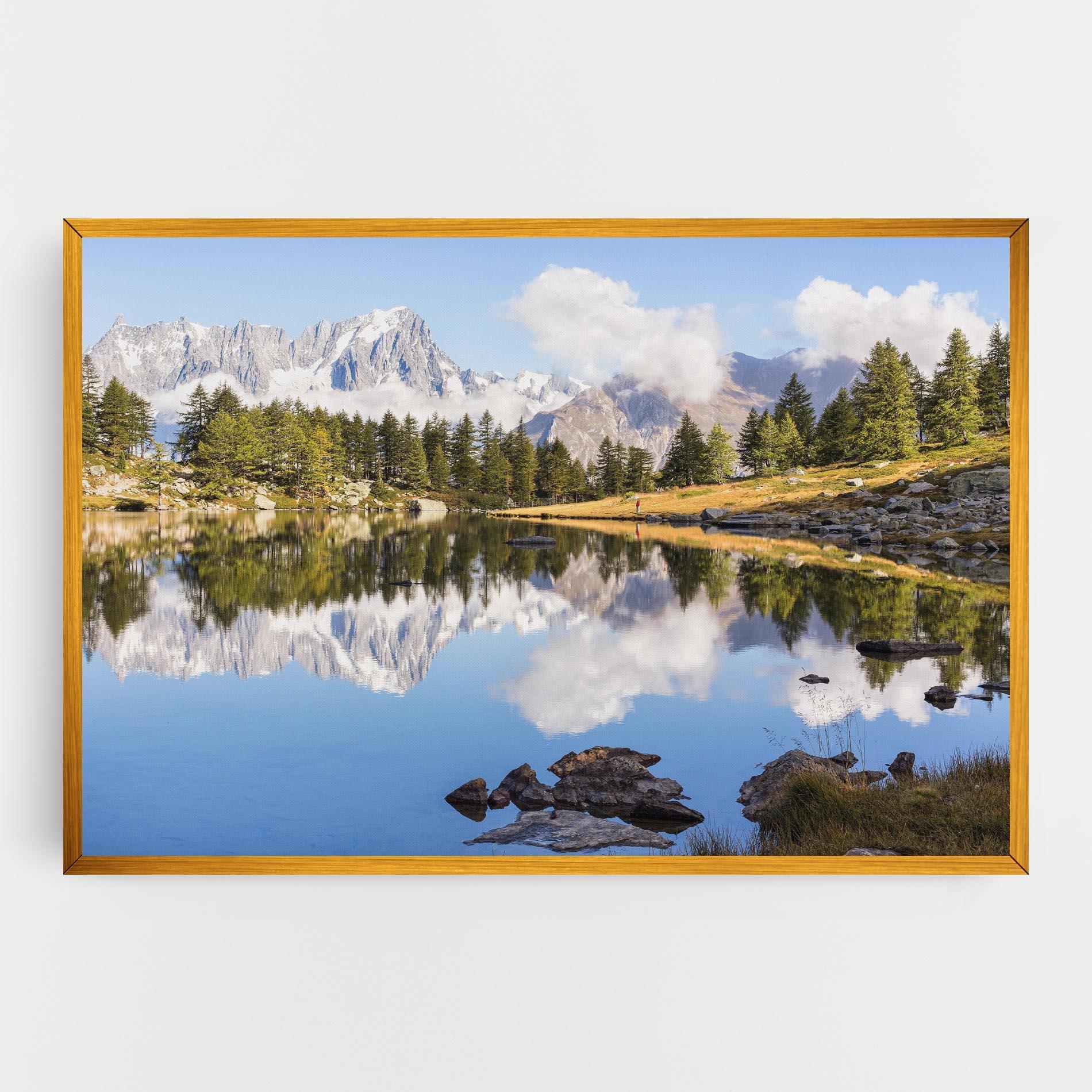 Leinwandbild Mountain Reflection mockup 0