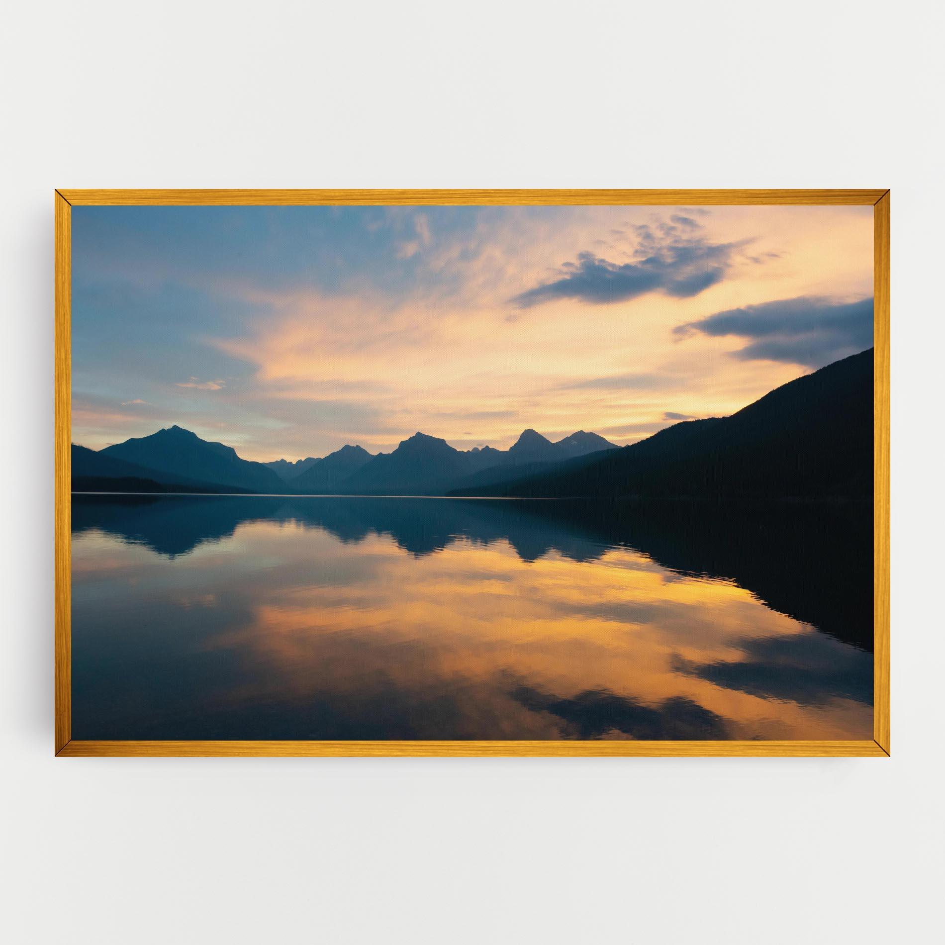 Leinwandbild Orange Light Lake mockup 0