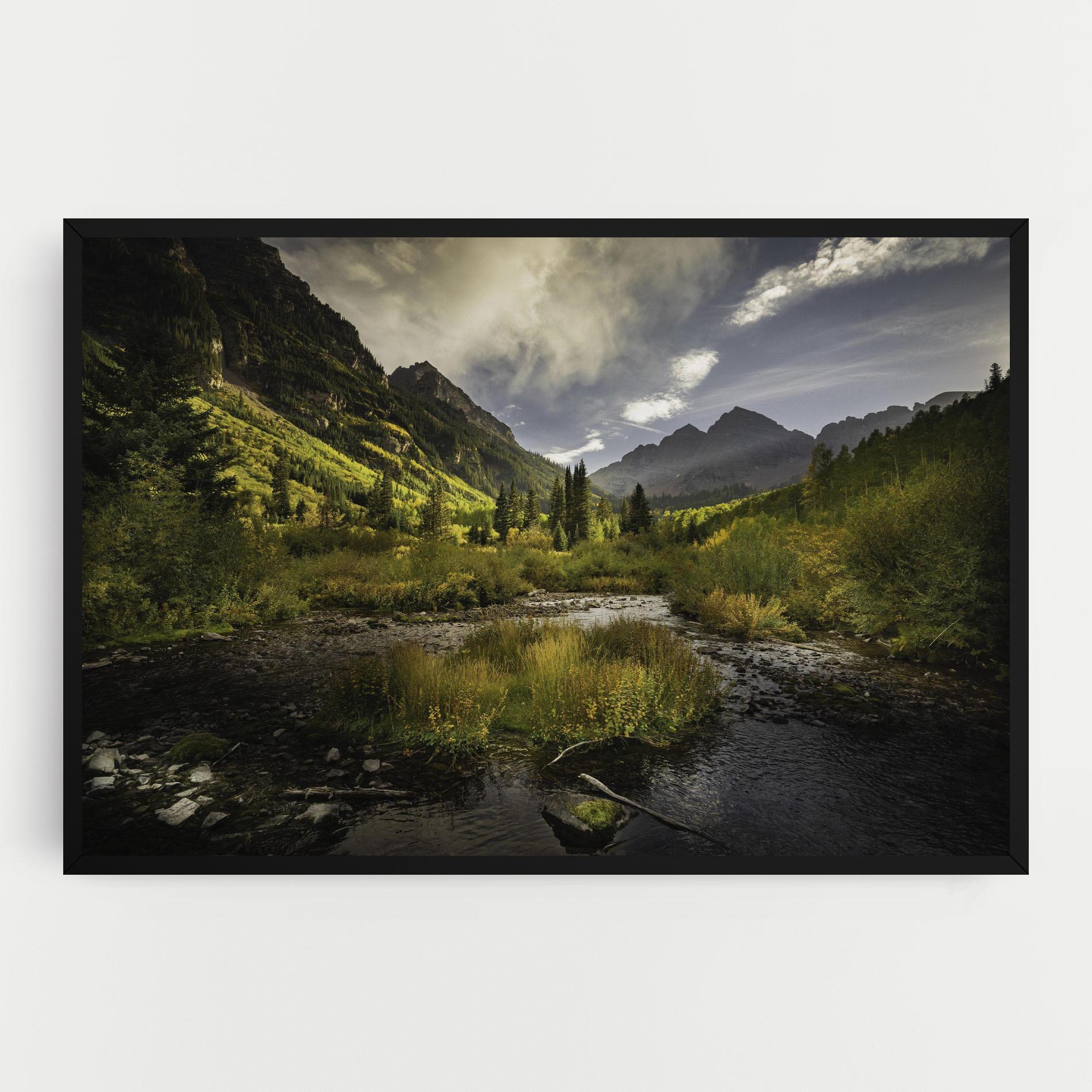 Leinwandbild Cloudy Lake mockup 0
