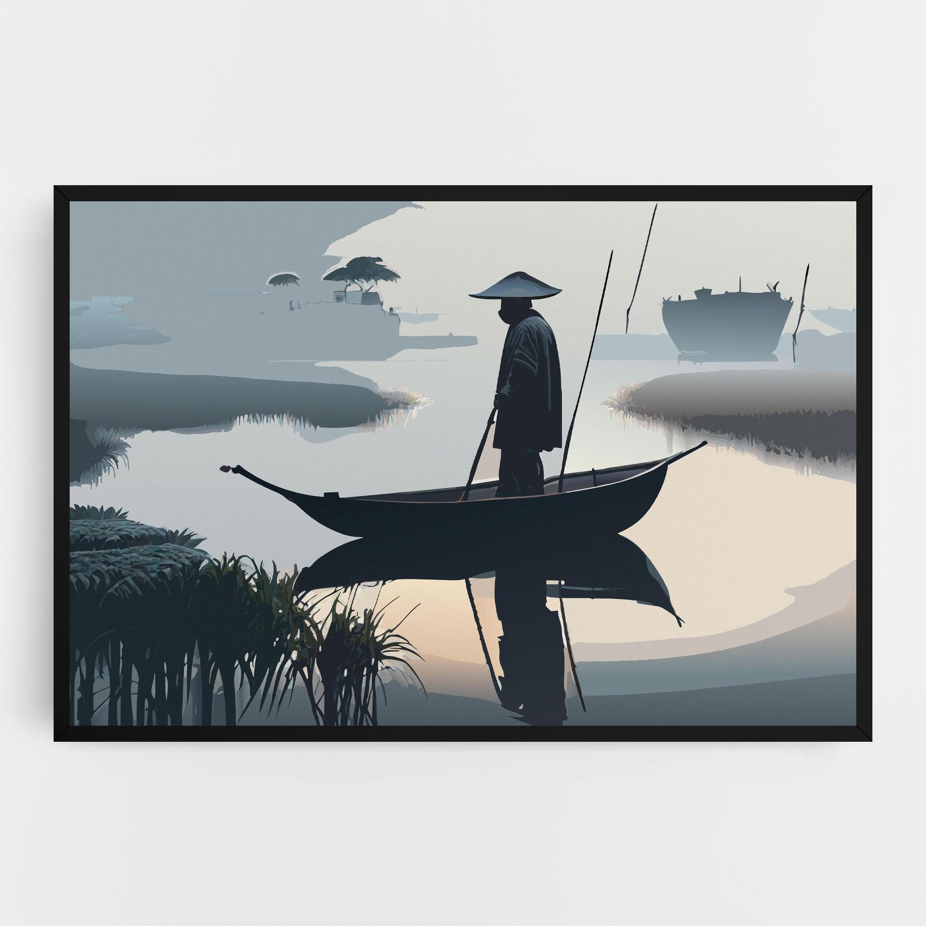 Leinwandbild Japan Fisherman mockup 0